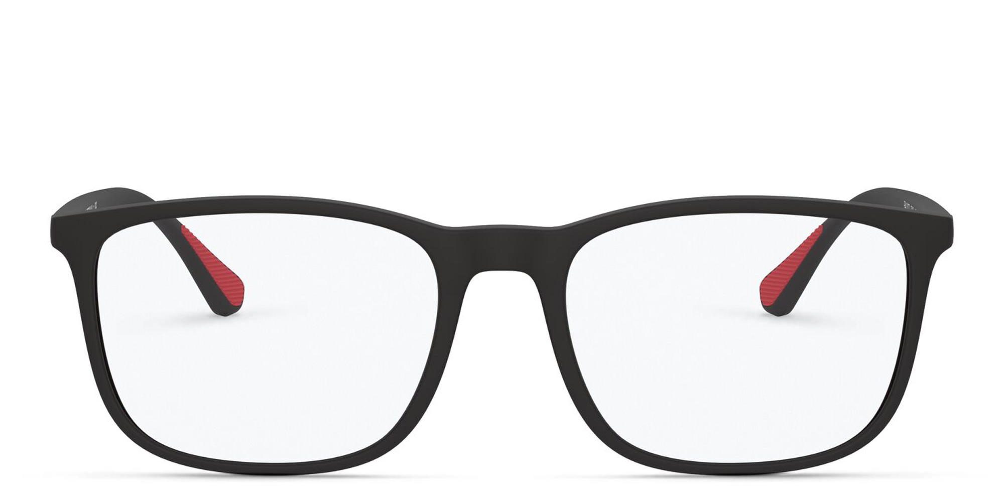 Emporio Armani Square Eyeglasses in Matte Black – Product Photo 1
