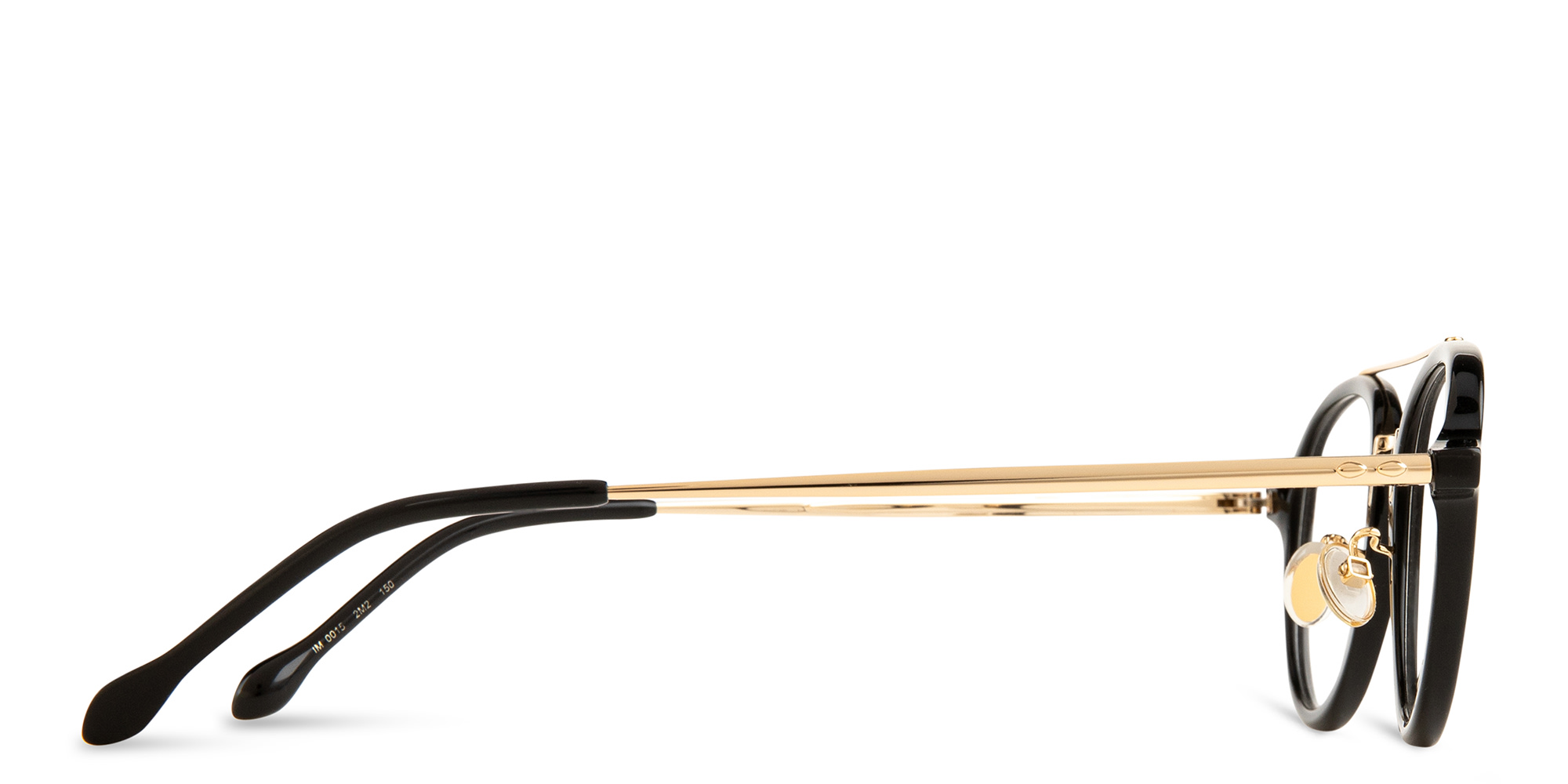ISABEL MARANT The Luck Round Eyeglasses in Black Gold – Product Photo 3
