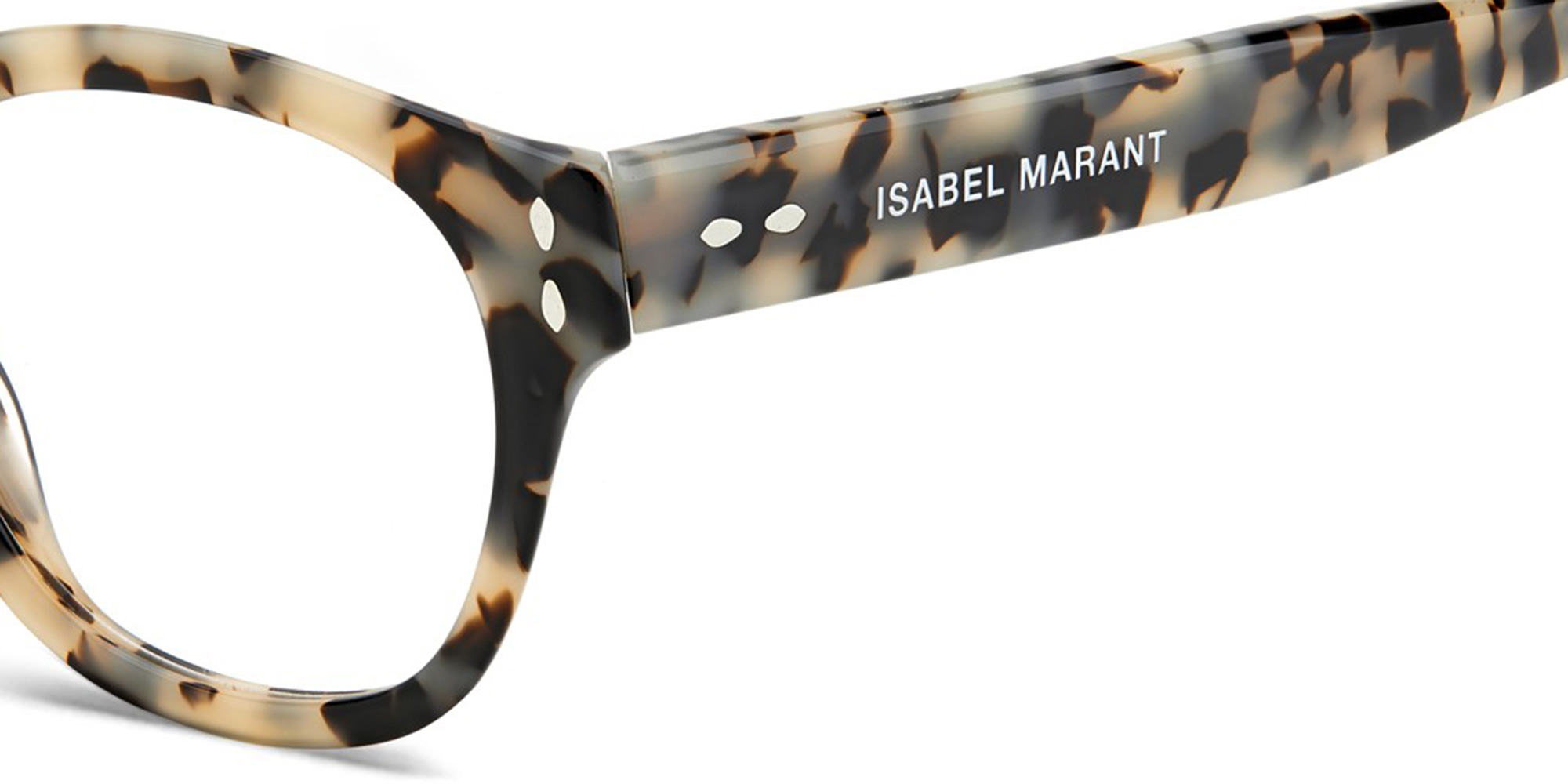 ISABEL MARANT Round Eyeglasses in White Havana – Product Photo 3