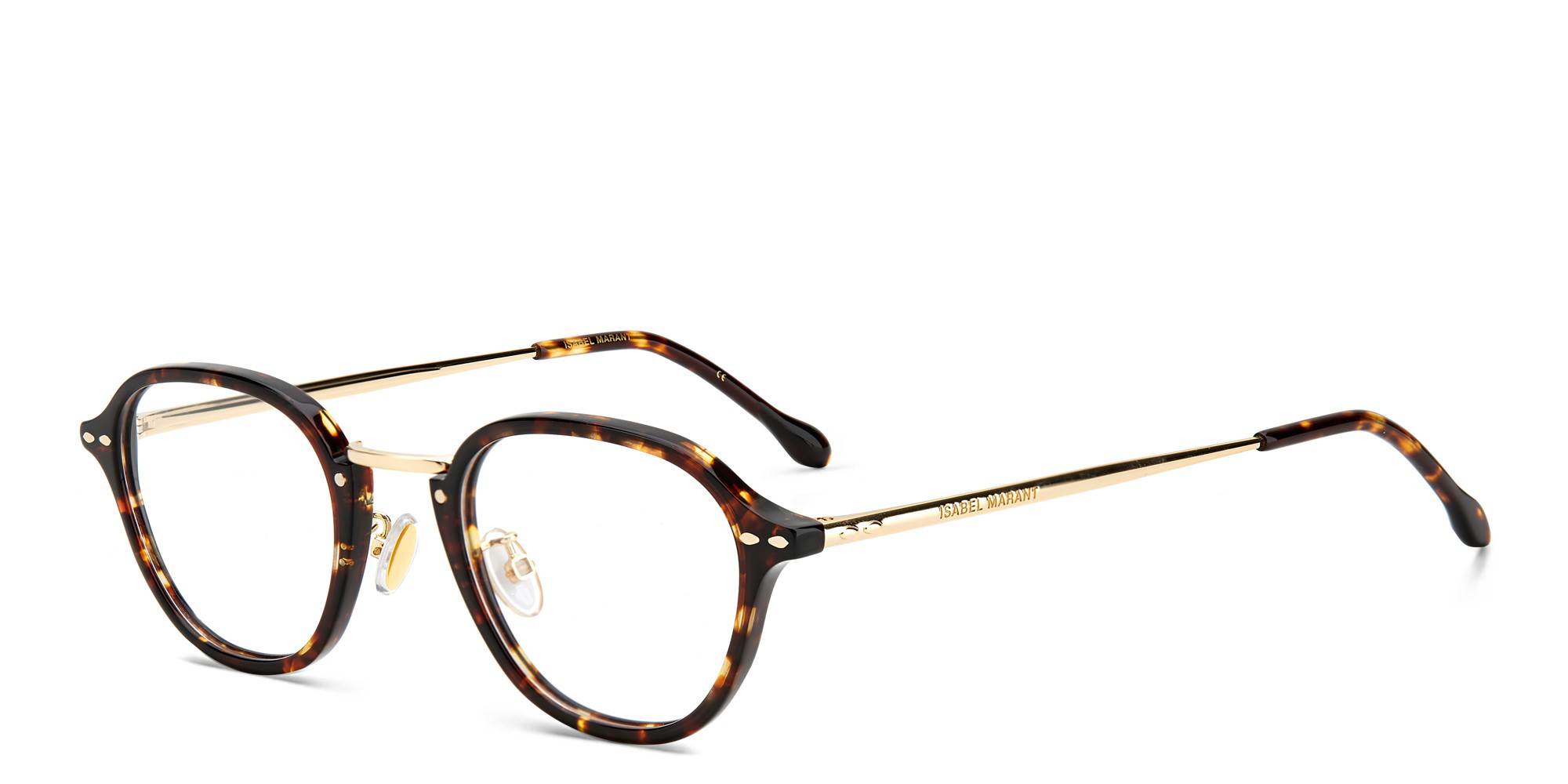 ISABEL MARANT Round Eyeglasses in Havana Gold – Product Photo 2