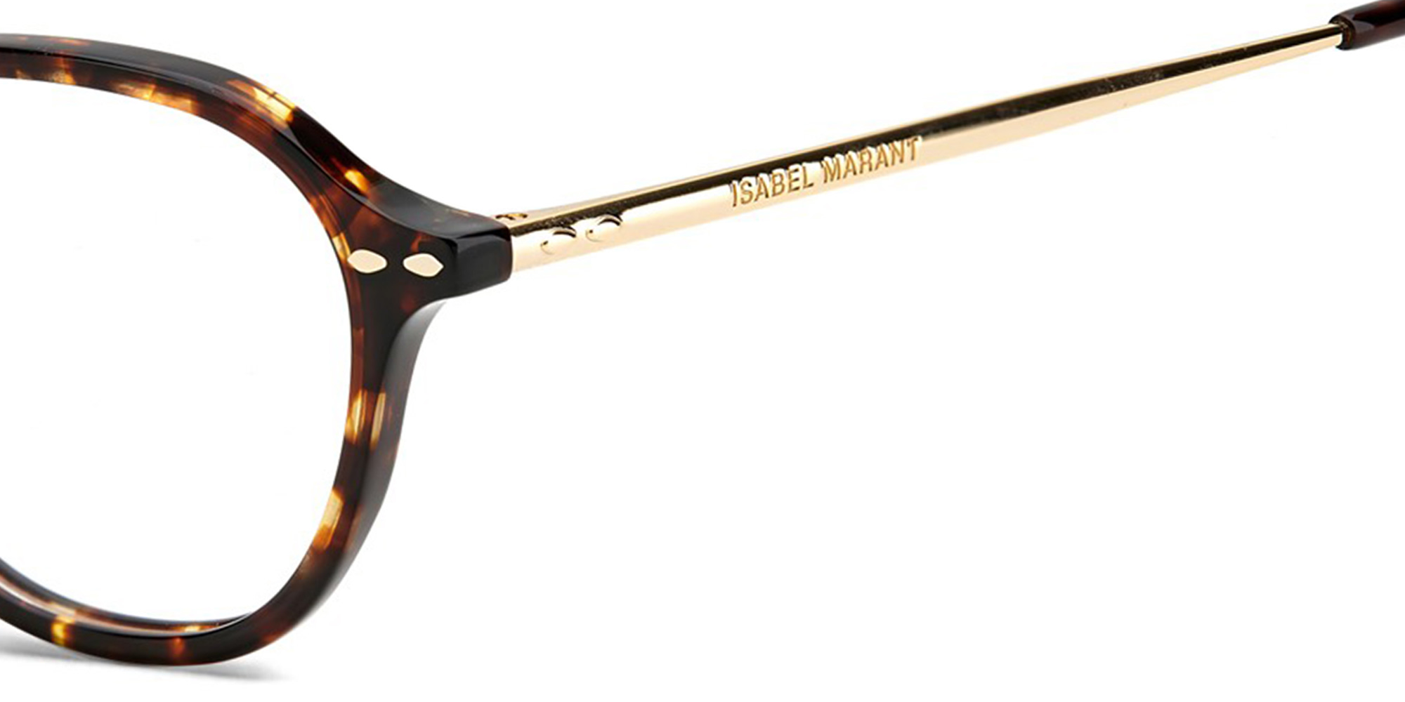 ISABEL MARANT Round Eyeglasses in Havana Gold – Product Photo 3