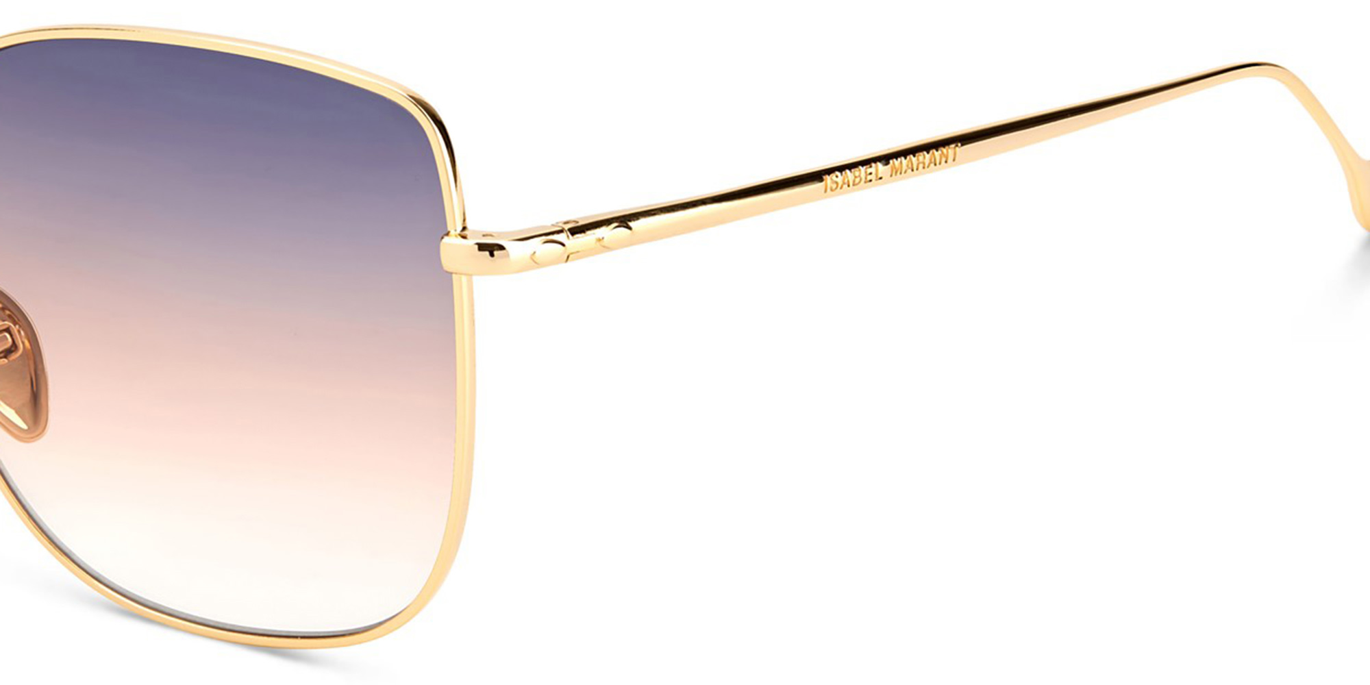 نظارة شمسية مربعة من إيزابيل مارانت بلون ذهبي وردي - صورة المنتج 3