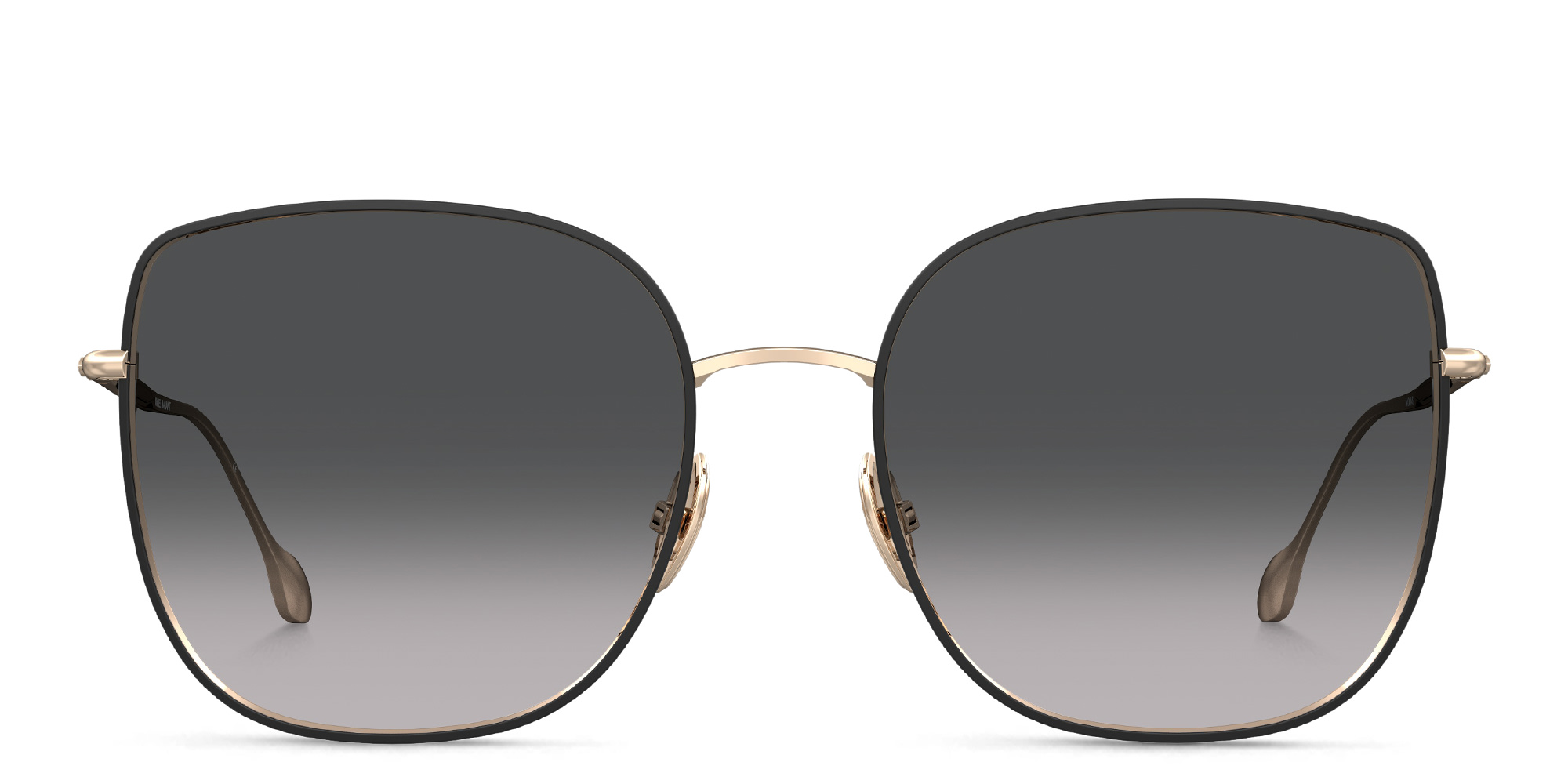 Shop ISABEL MARANT Oversized Square Sunglasses in Black Gold online.