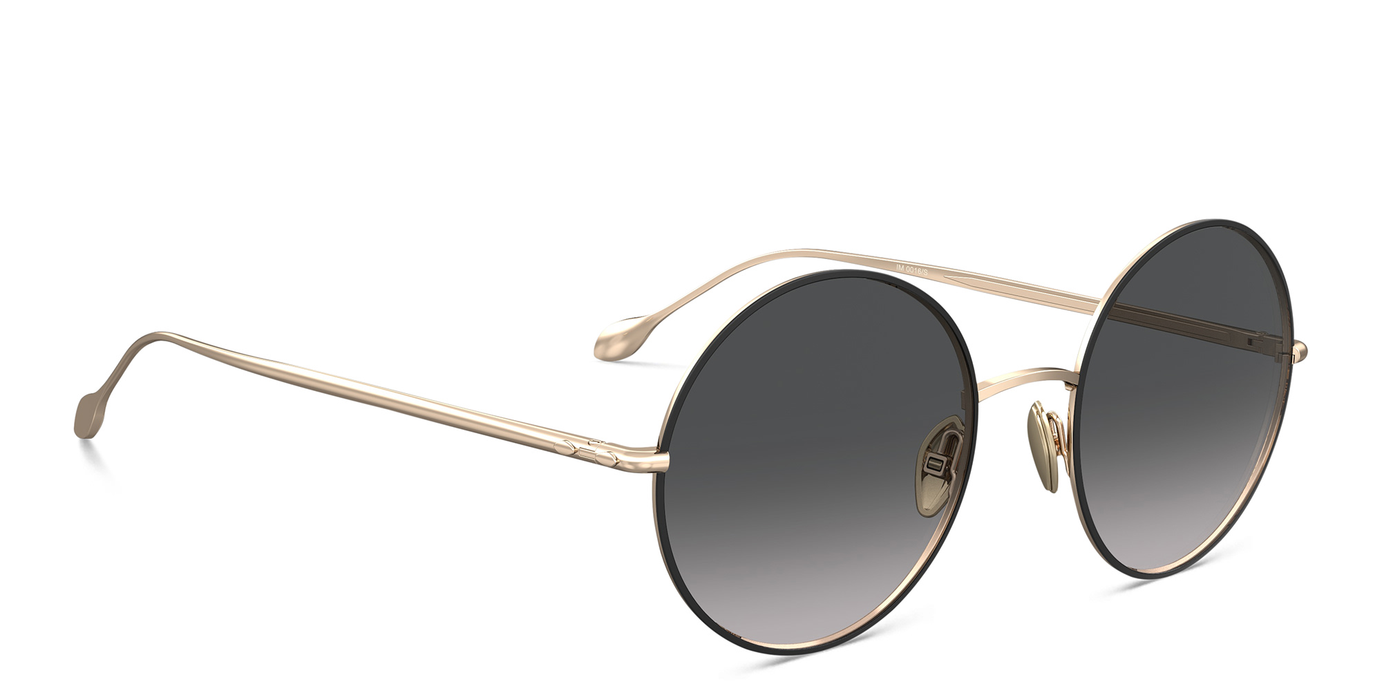 ISABEL MARANT Oversized Round Sunglasses in Black Gold – Product Photo 3