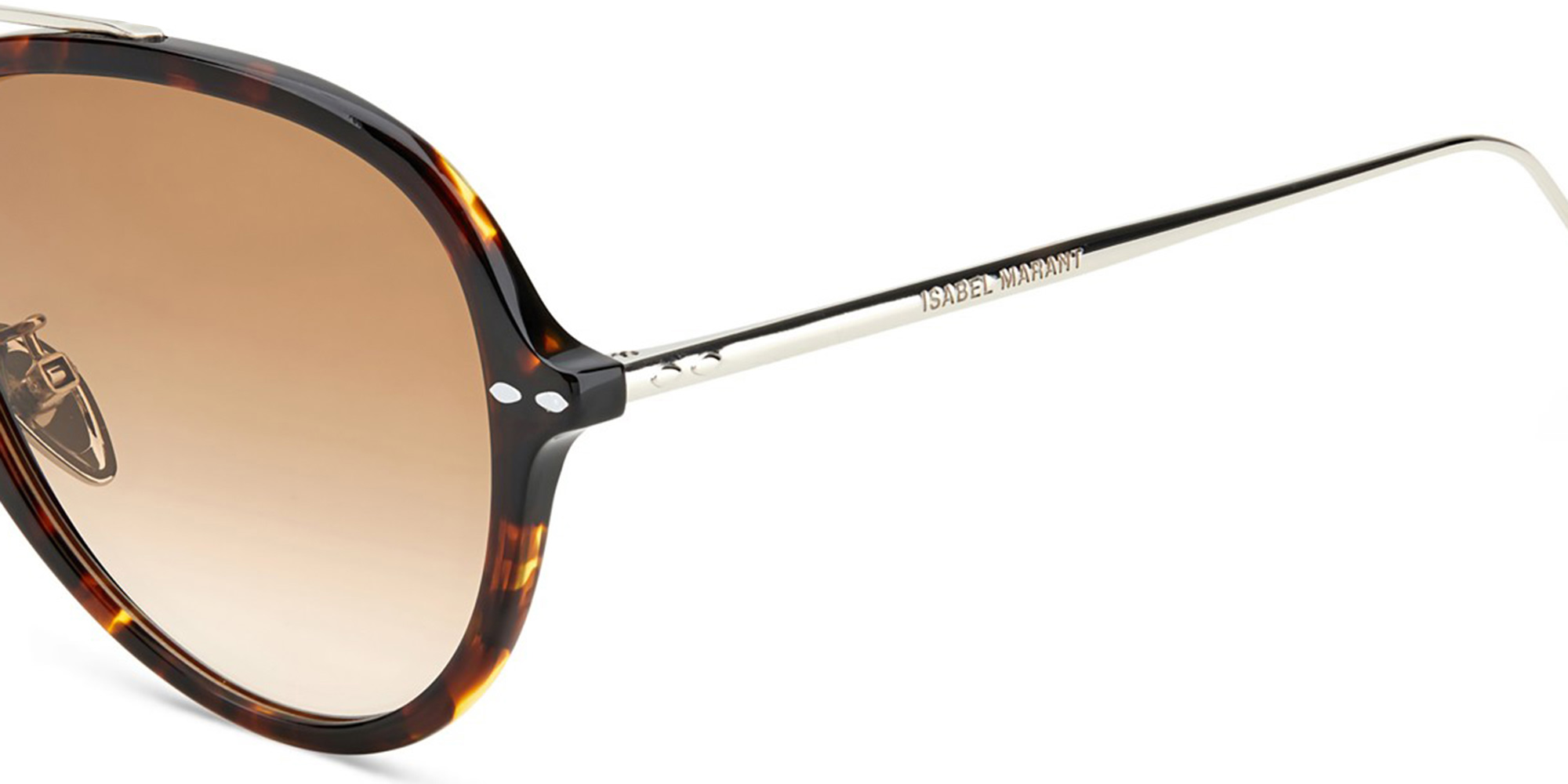 ISABEL MARANT Pilot Sunglasses in Havana Silver – Product Photo 3