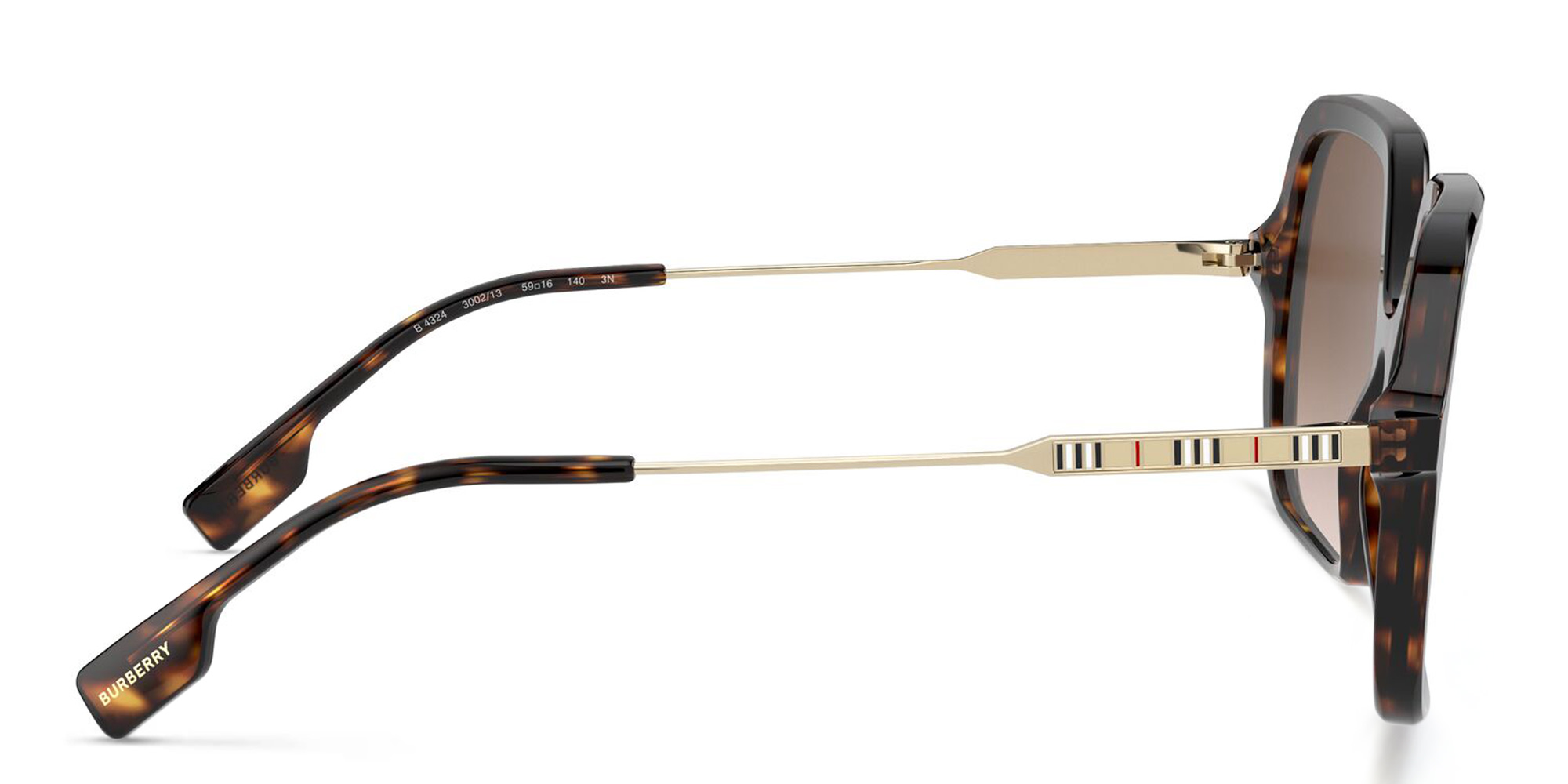 BURBERRY Square Sunglasses in Dark Havana – Product Photo 3