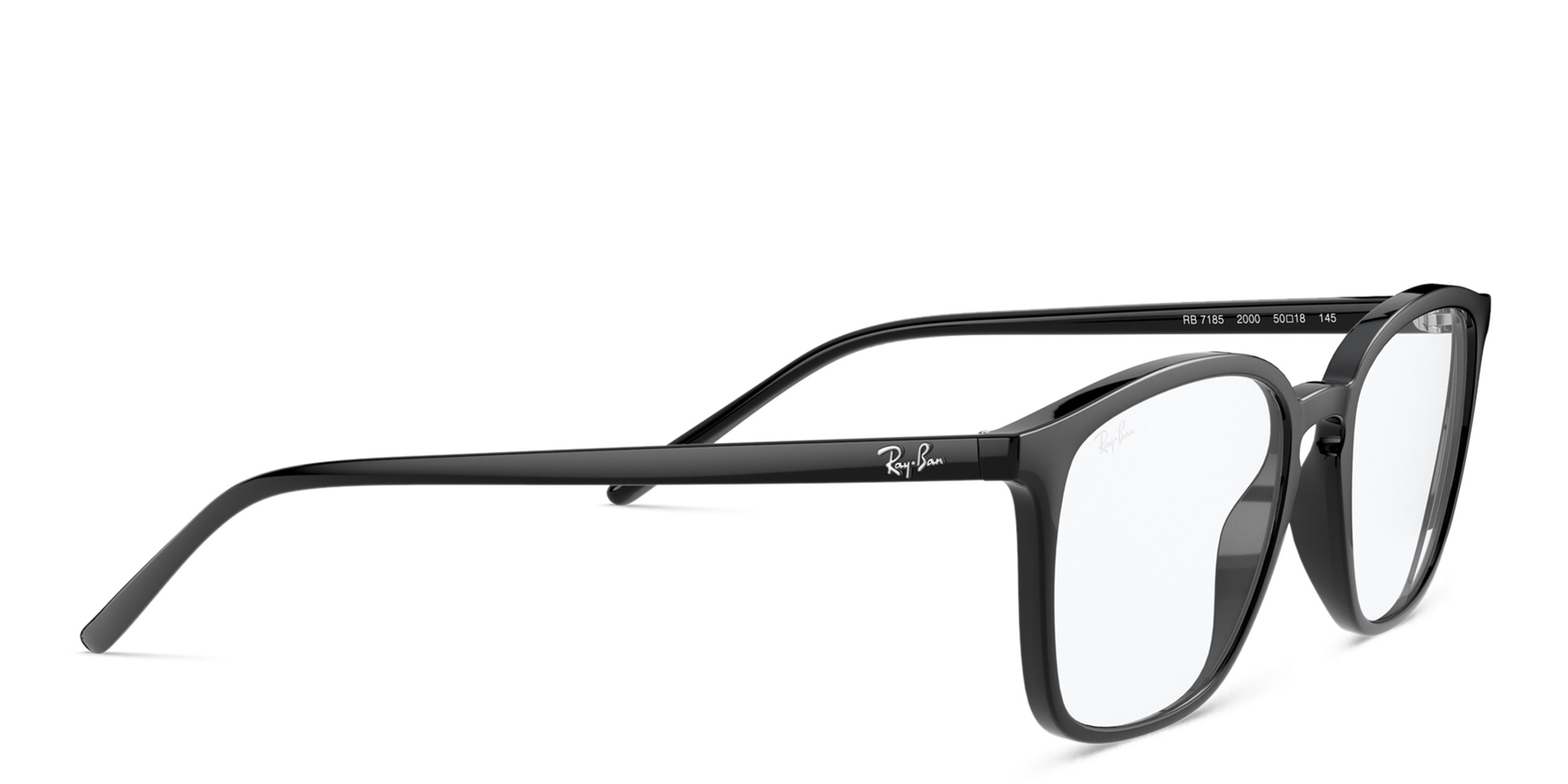 Shop Ray-Ban Unisex Square Eyeglasses in Black online.