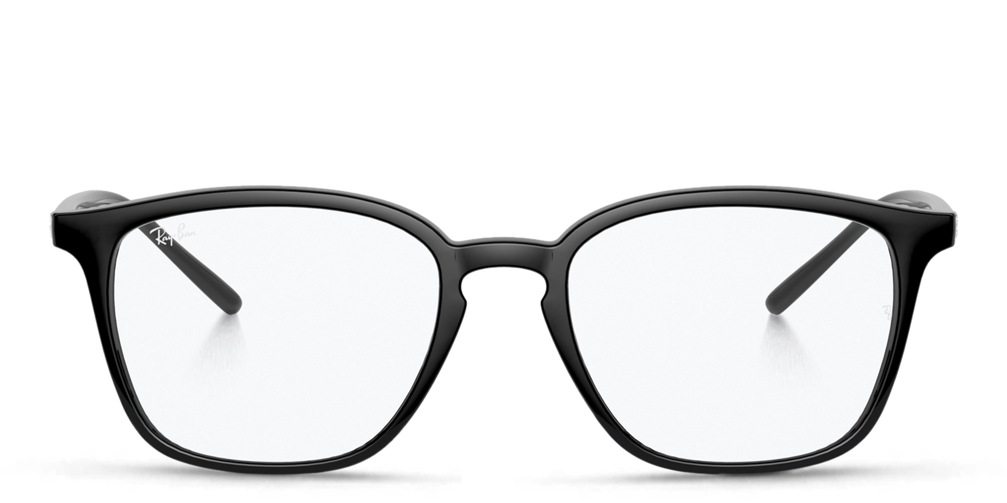 Shop Ray-Ban Unisex Square Eyeglasses in Black online.