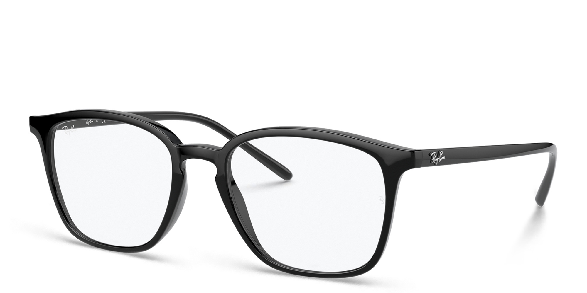 Shop Ray-Ban Unisex Square Eyeglasses in Black online.