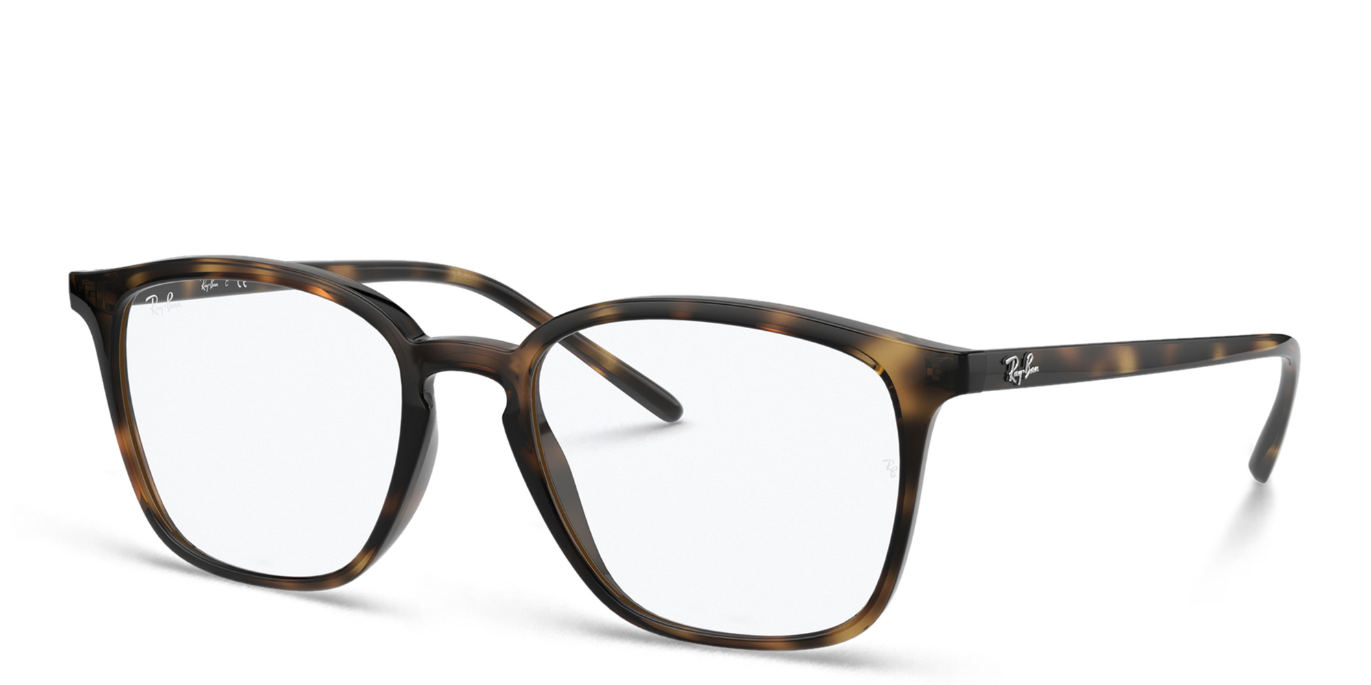 Shop Ray-Ban Unisex Square Eyeglasses in Havana online.