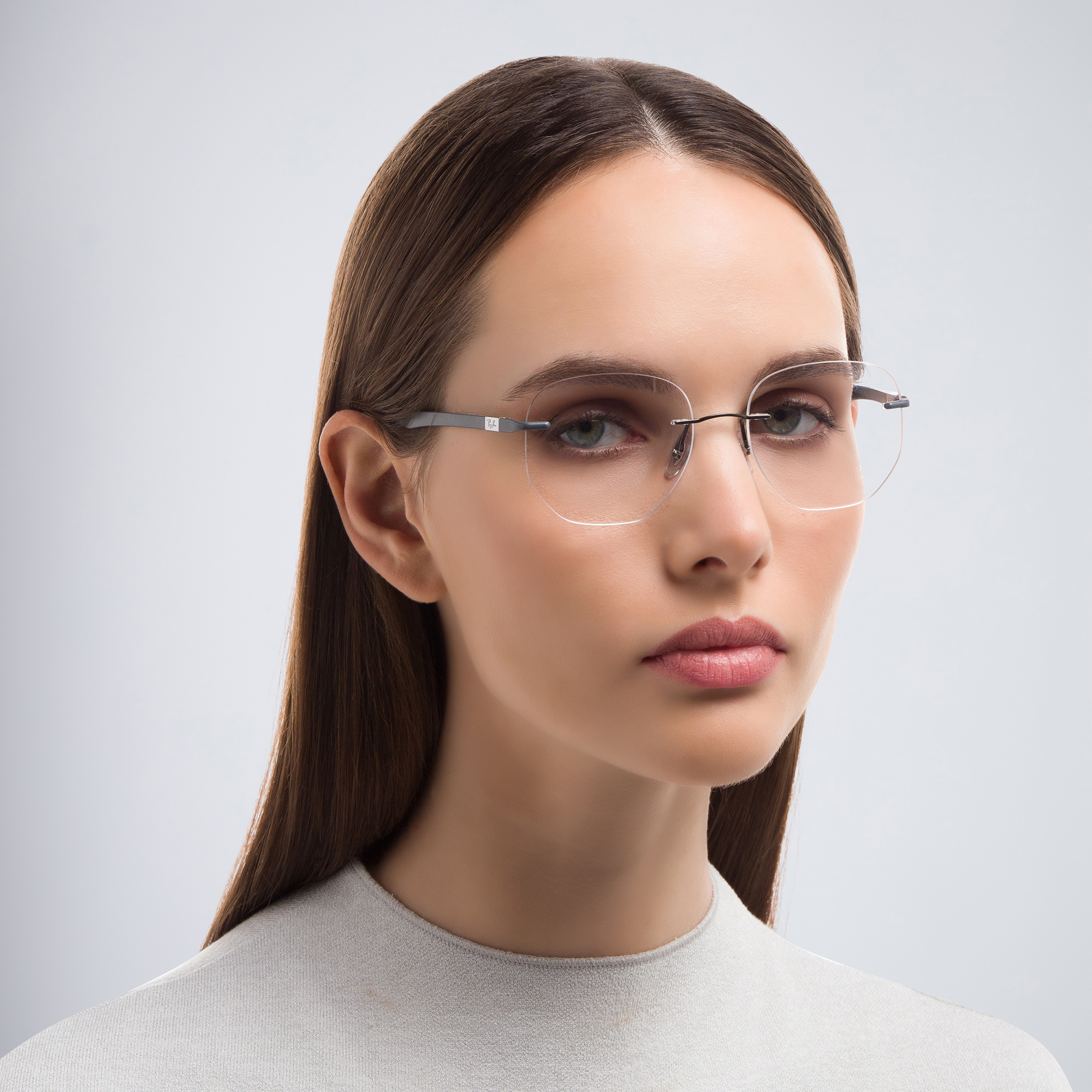 Ray-Ban Unisex Irregular Eyeglasses in Gunmetal – Product Photo 6