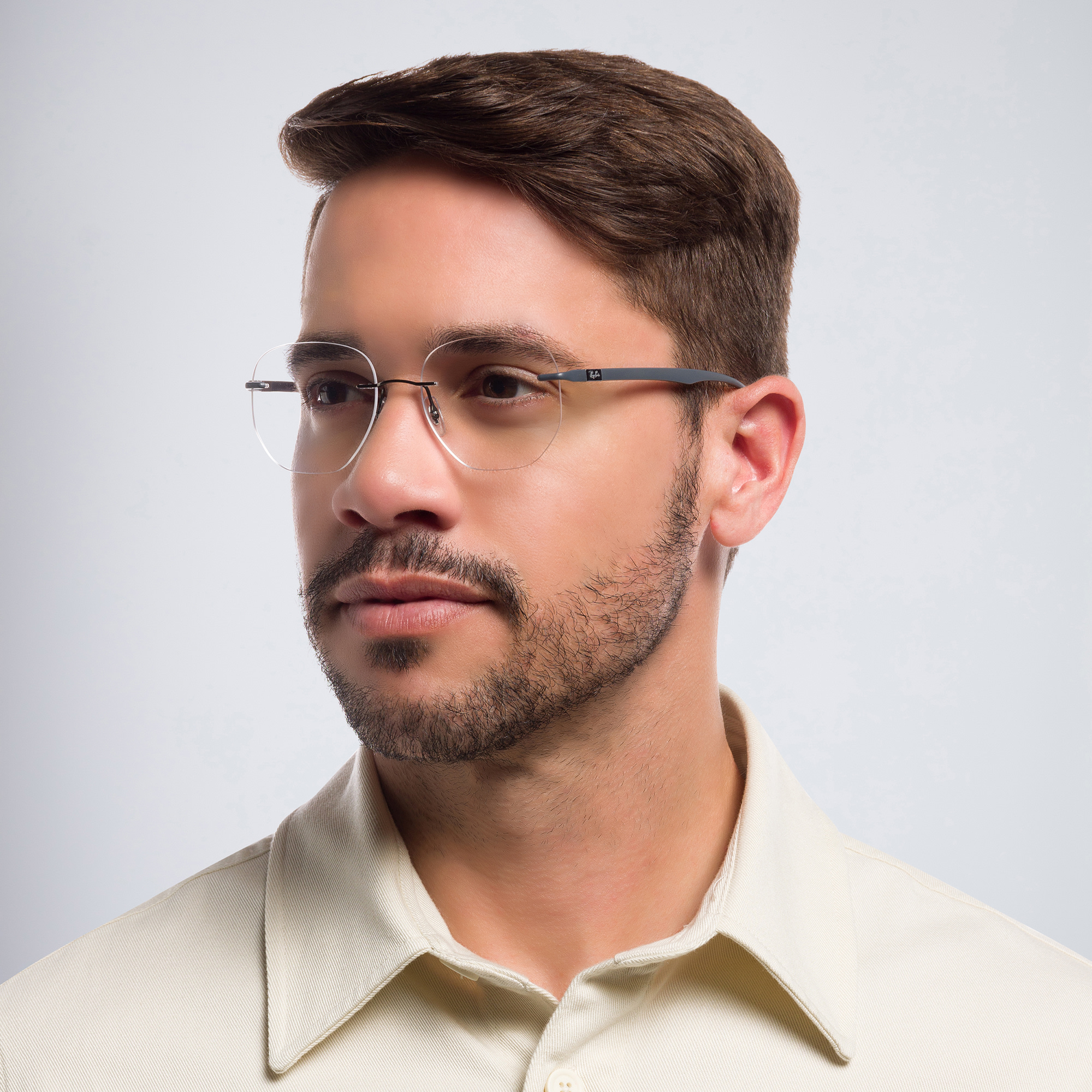 Ray-Ban Unisex Irregular Eyeglasses in Gunmetal – Product Photo 7