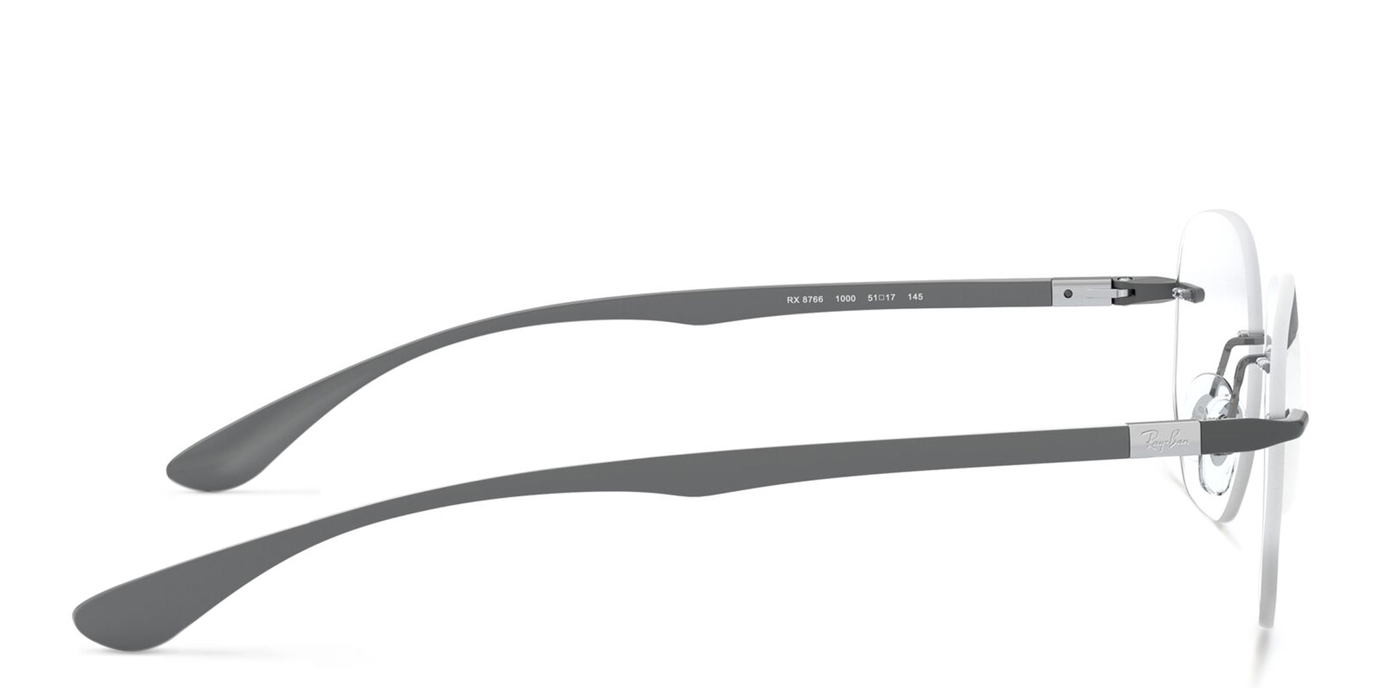 Ray-Ban Unisex Irregular Eyeglasses in Gunmetal – Product Photo 3