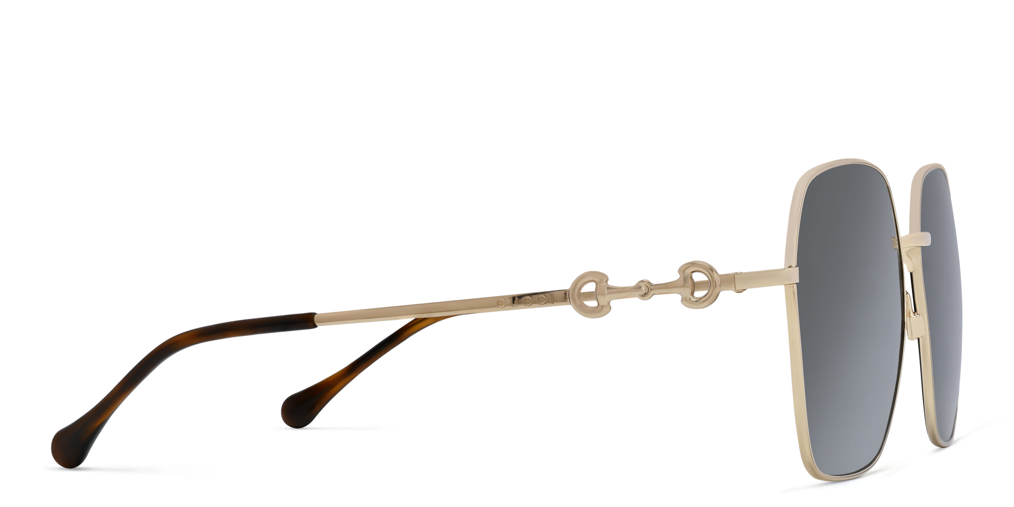 GUCCI Rectangle Sunglasses in Gold – Product Photo 3