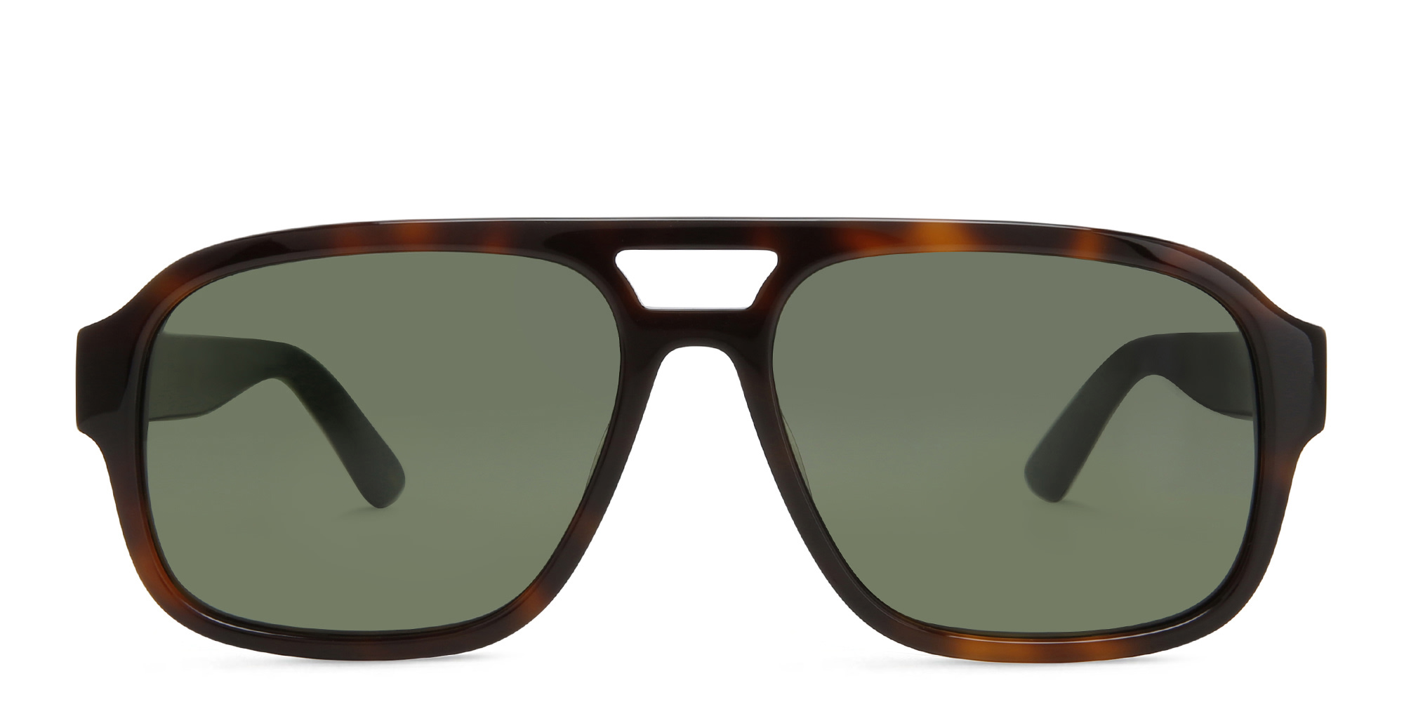 Shop GUCCI Aviator Sunglasses in Havana online.