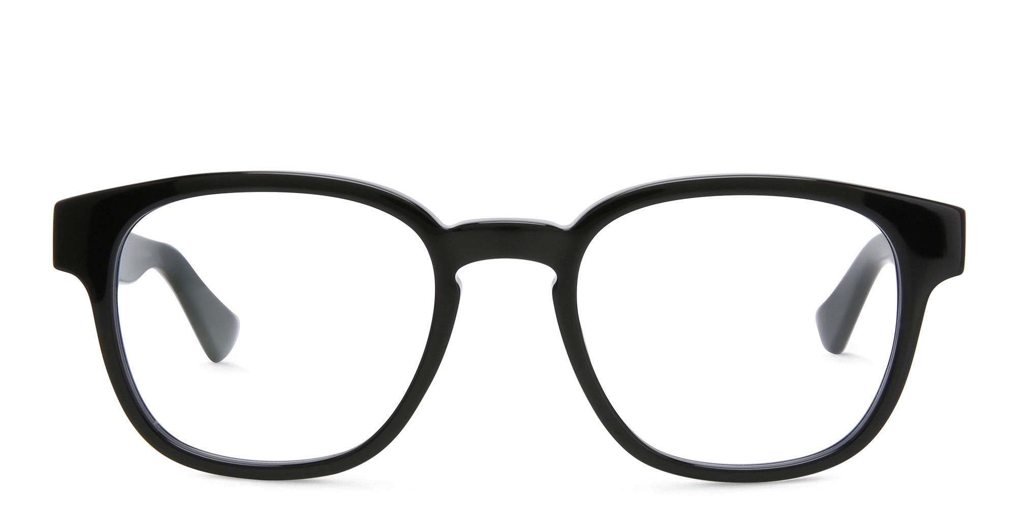 Shop GUCCI Square Eyeglasses in Black online.