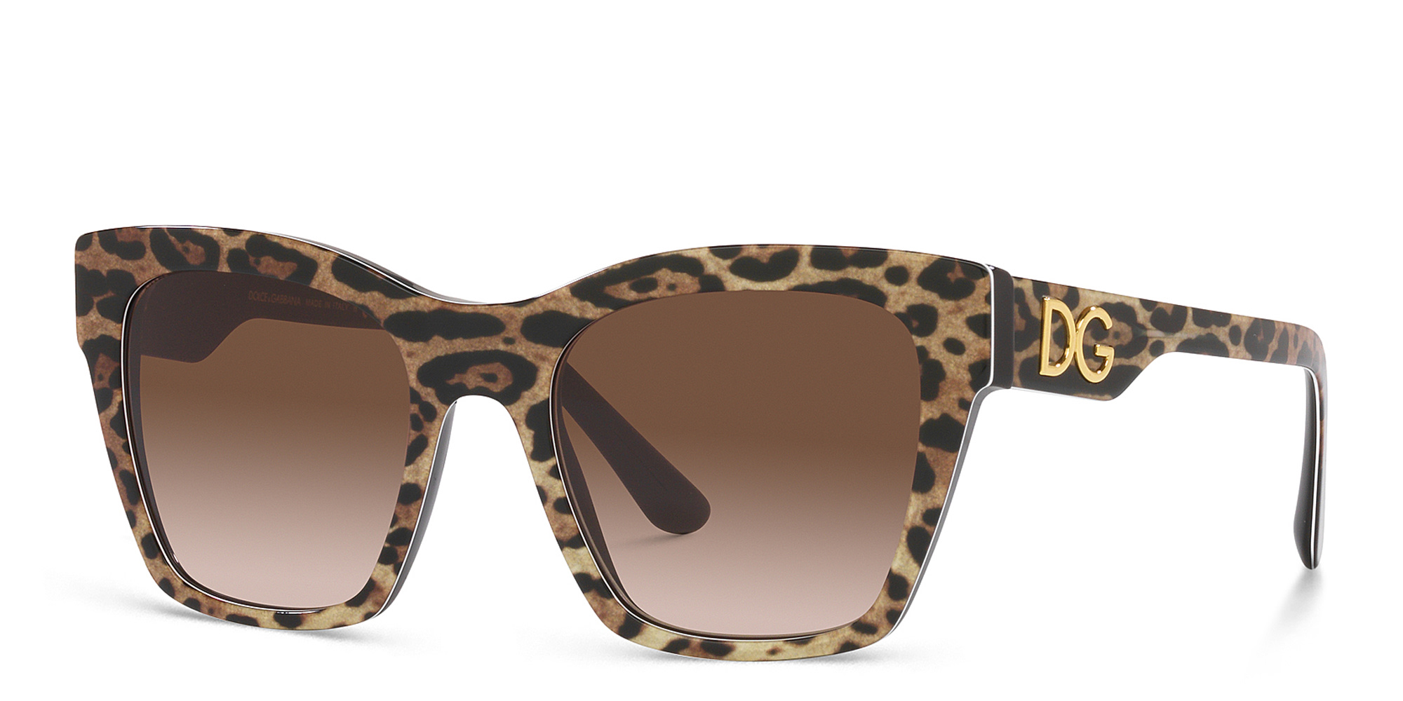 Shop Dolce & Gabbana Square Sunglasses in Brown online.