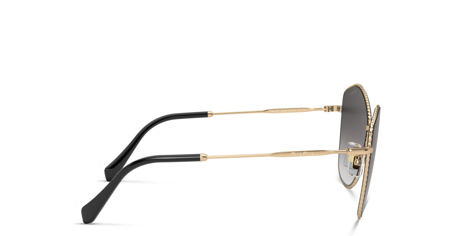 Shop MIU MIU Cat Eye Sunglasses in Antique Gold online.