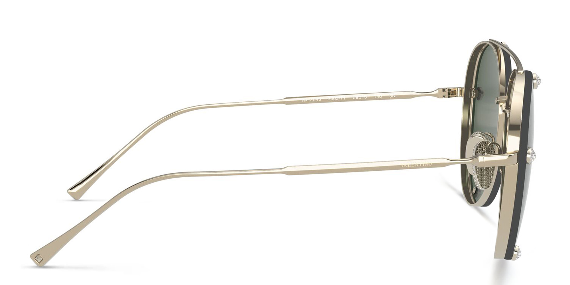 VALENTINO Aviator Sunglasses in Silver – Product Photo 3