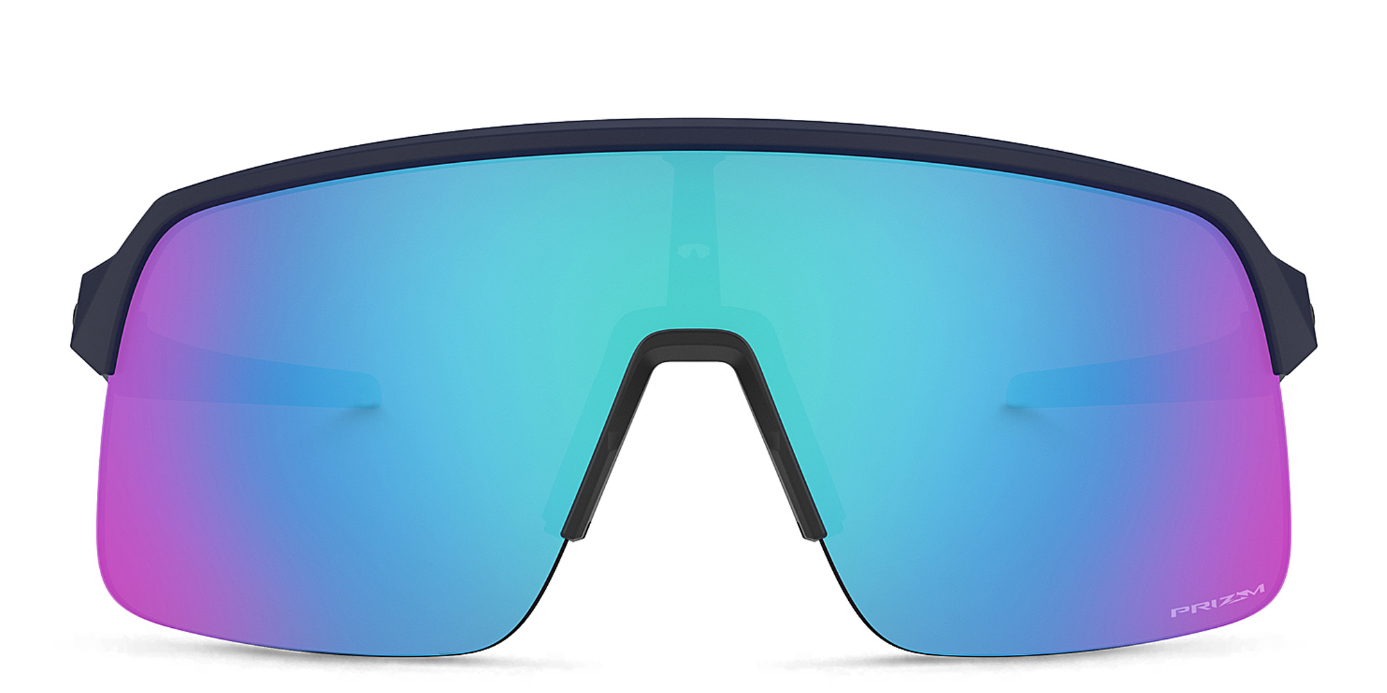 Shop Oakley Sutro Lite Half-Rim Rectangle Sunglasses in Blue online.