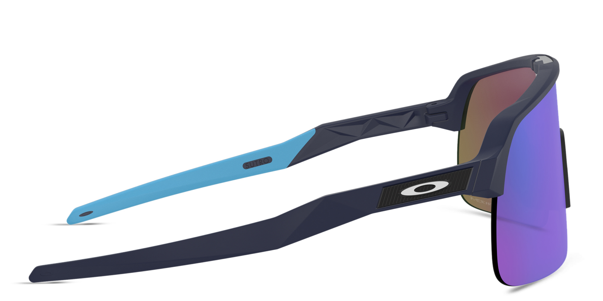 Shop Oakley Sutro Lite Half-Rim Rectangle Sunglasses in Blue online.