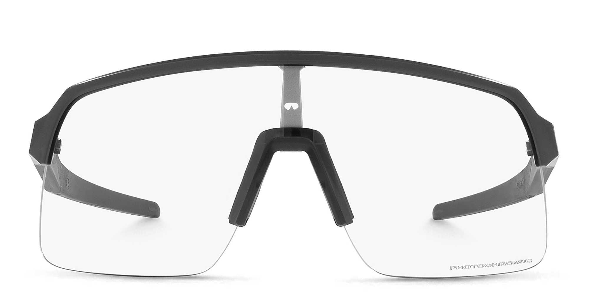 Oakley Sutro Lite Half-Rim Rectangle Sunglasses in Black – Product Photo 1