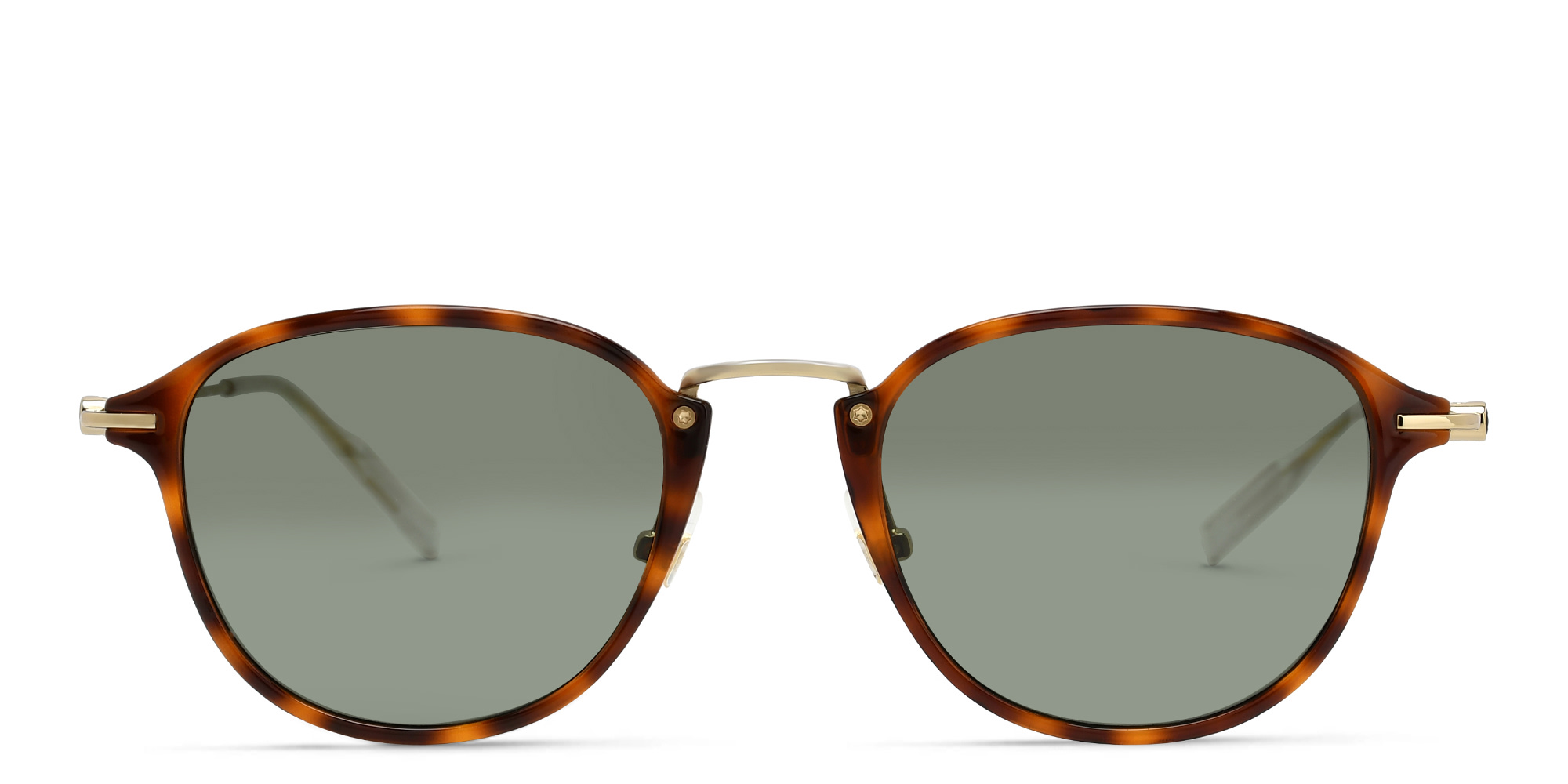 MONTBLANC Following Seas 555 Unisex Square Sunglasses in Havana – Product Photo 1
