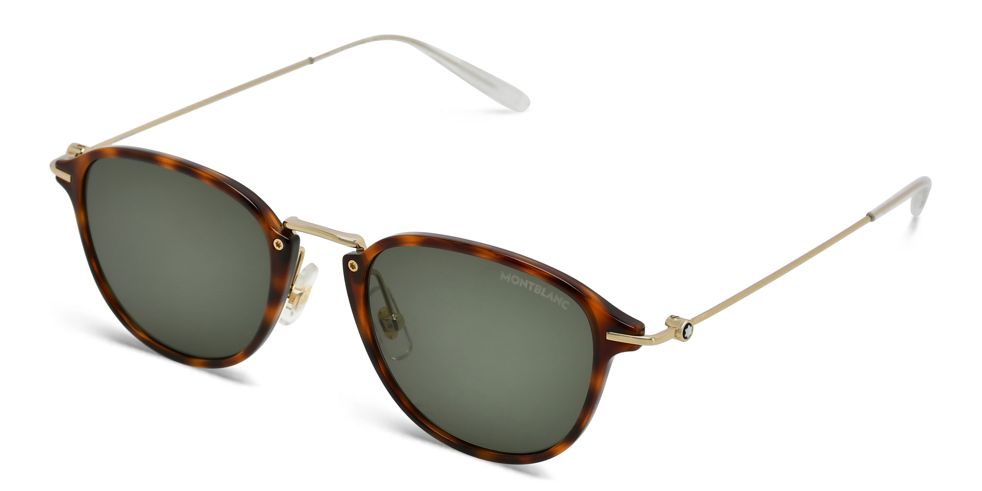 MONTBLANC Following Seas 555 Unisex Square Sunglasses in Havana – Product Photo 2