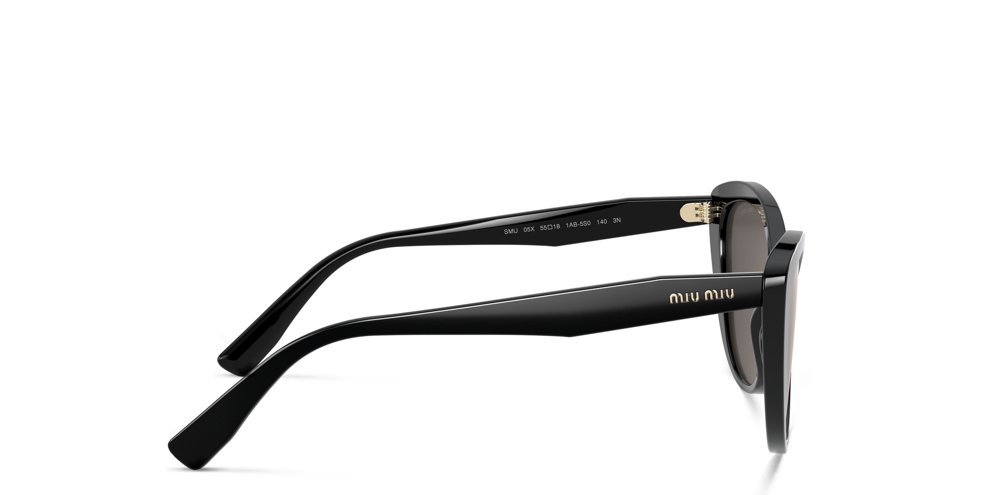 Shop MIU MIU Cat Eye Sunglasses in Black online.