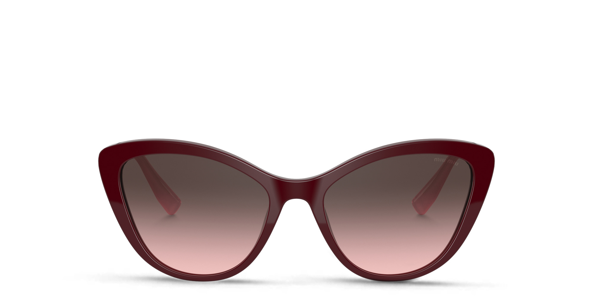 Shop MIU MIU Cat Eye Sunglasses in Bordeaux online.