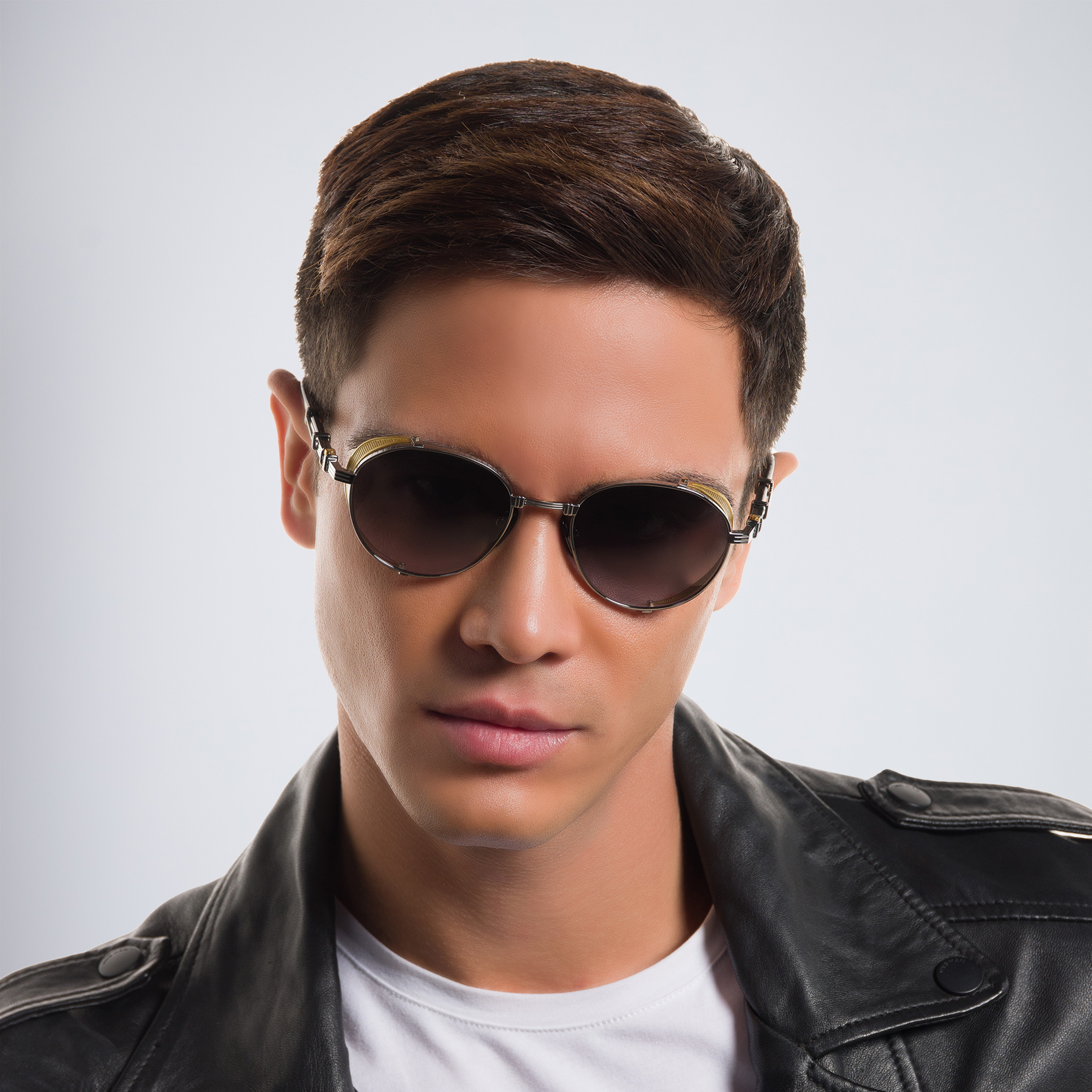 BALMAIN Brigade I Unisex Round Sunglasses in Silver – Product Photo 3