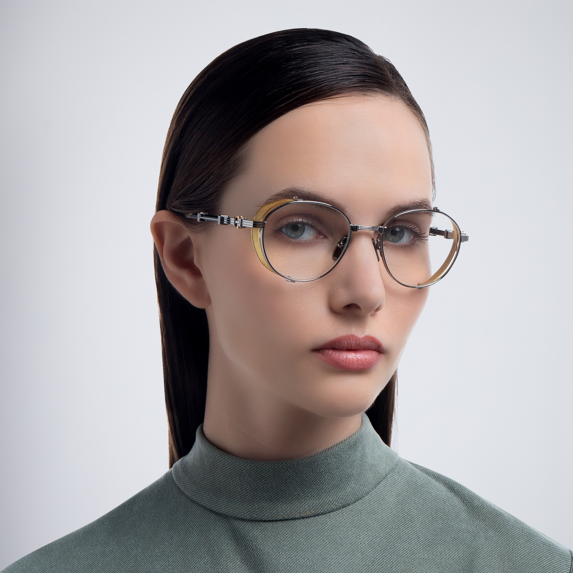 Shop BALMAIN Brigade I Unisex Round Eyeglasses in Silver online.