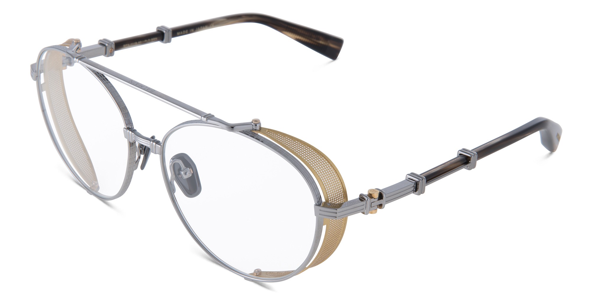 نظارة طبية "بريغايد II" بإطار دائري واسع للجنسين من بالمان بلون فضي - صورة المنتج 2