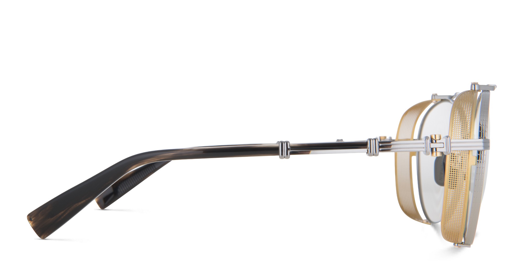 نظارة طبية "بريغايد II" بإطار دائري واسع للجنسين من بالمان بلون فضي - صورة المنتج 3