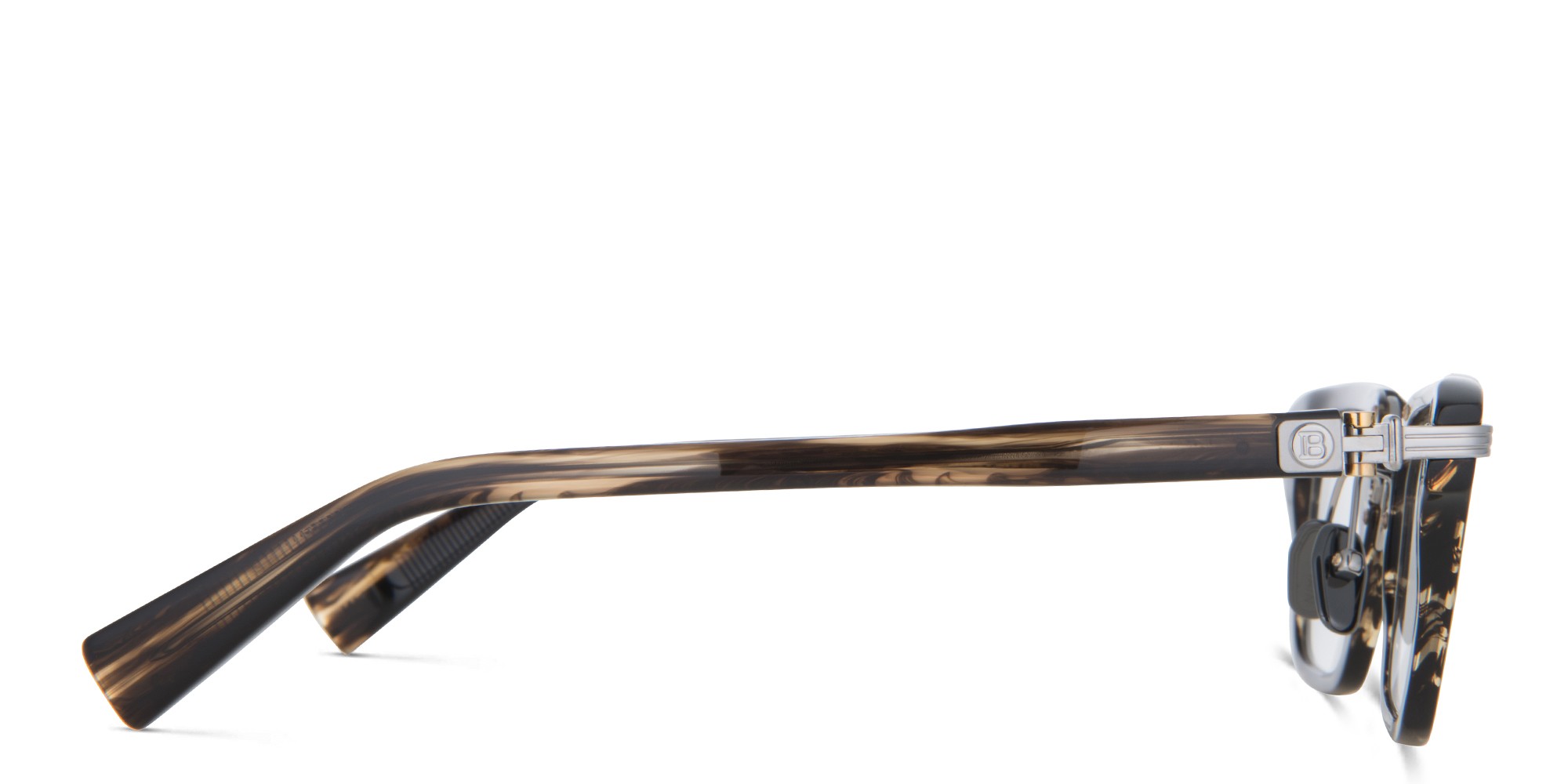 Shop BALMAIN Legion I Unisex Square Eyeglasses in Dark Brown online.