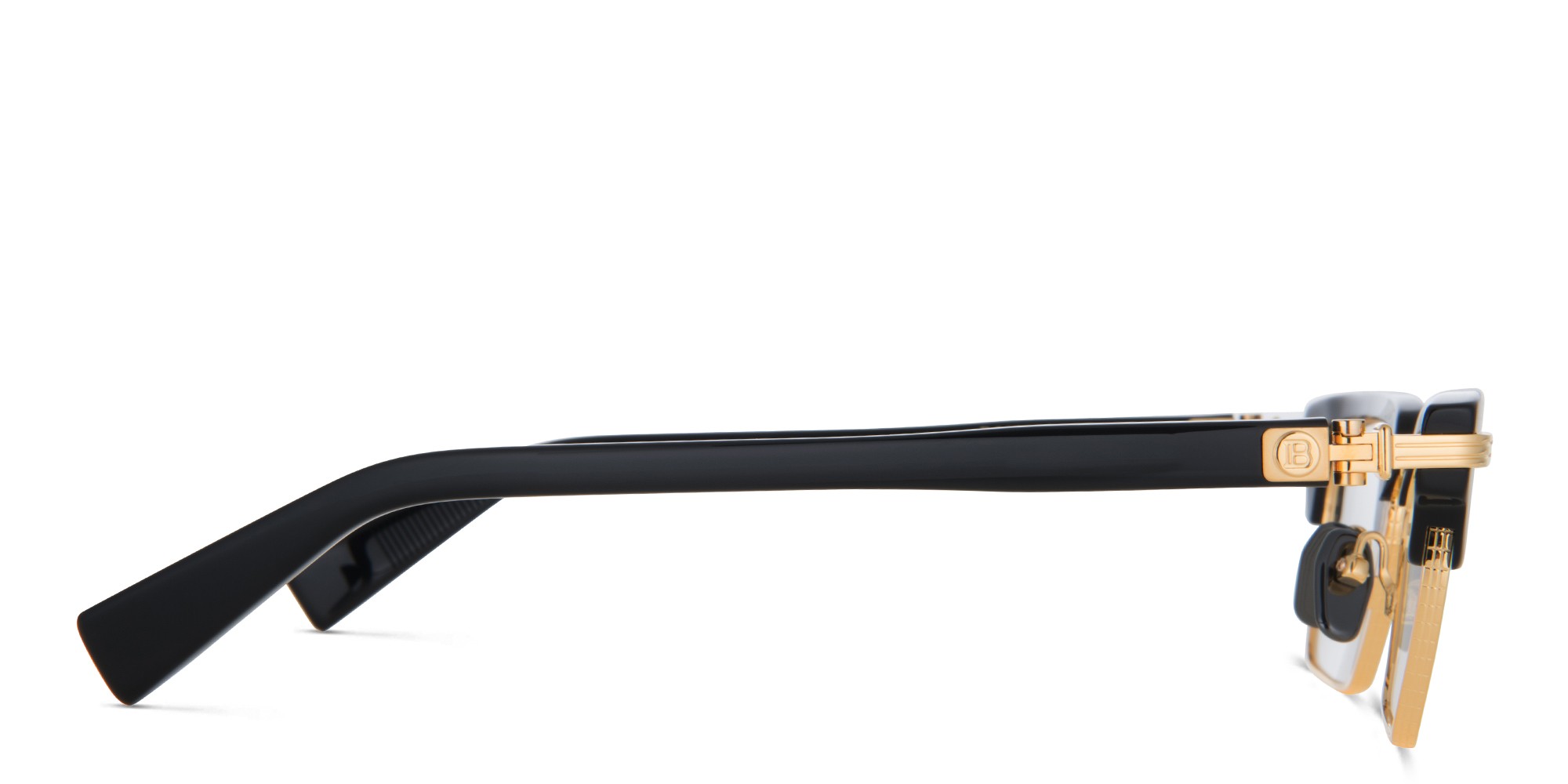 BALMAIN Legion II Unisex Square Eyeglasses in Gold – Product Photo 3