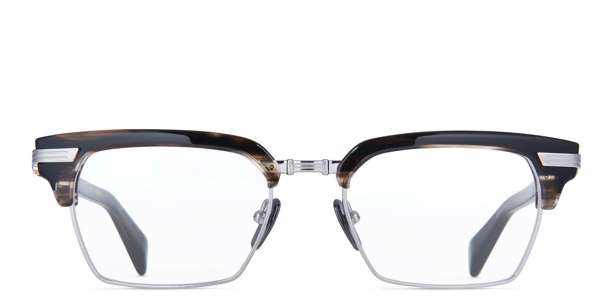 BALMAIN Legion II Unisex Square Eyeglasses in Brown – Product Photo 1