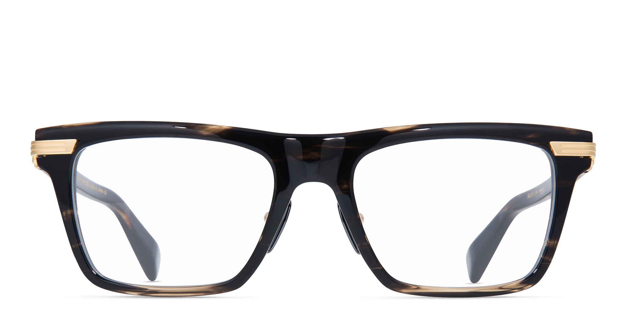 Shop BALMAIN Sentinelle I Unisex Square Eyeglasses in Brown online.
