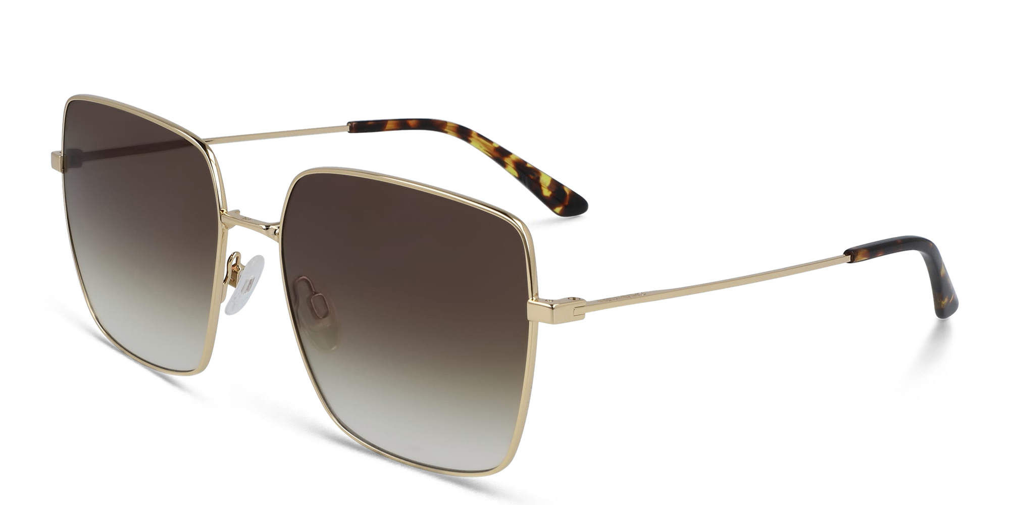 Calvin Klein Oversized Square Sunglasses in Gold – Product Photo 2