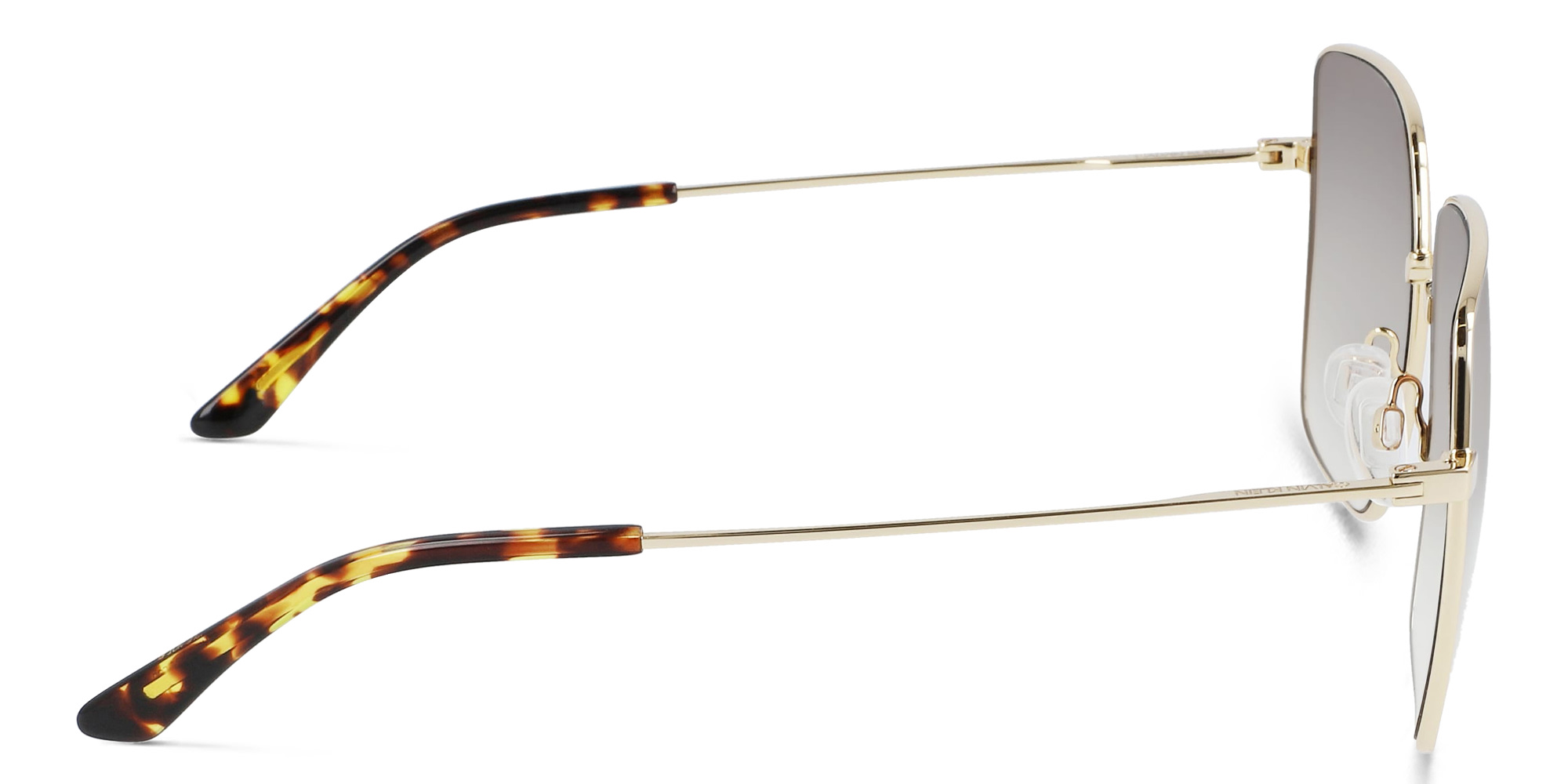 Calvin Klein Oversized Square Sunglasses in Gold – Product Photo 3