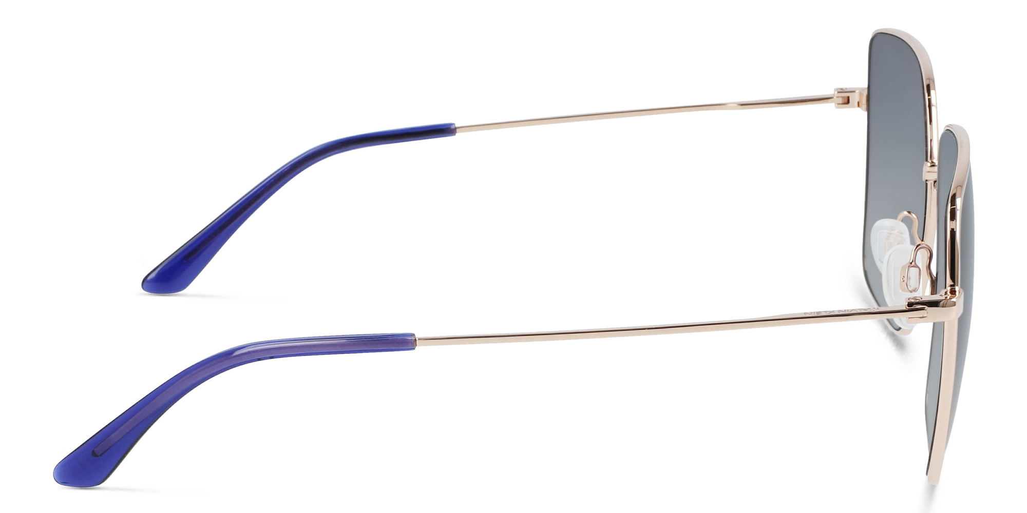 Shop Calvin Klein Oversized Square Sunglasses in Gold online.