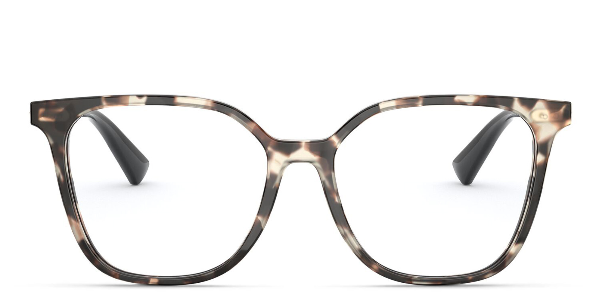 VALENTINO Stud Square Eyeglasses in Brown Havana – Product Photo 1