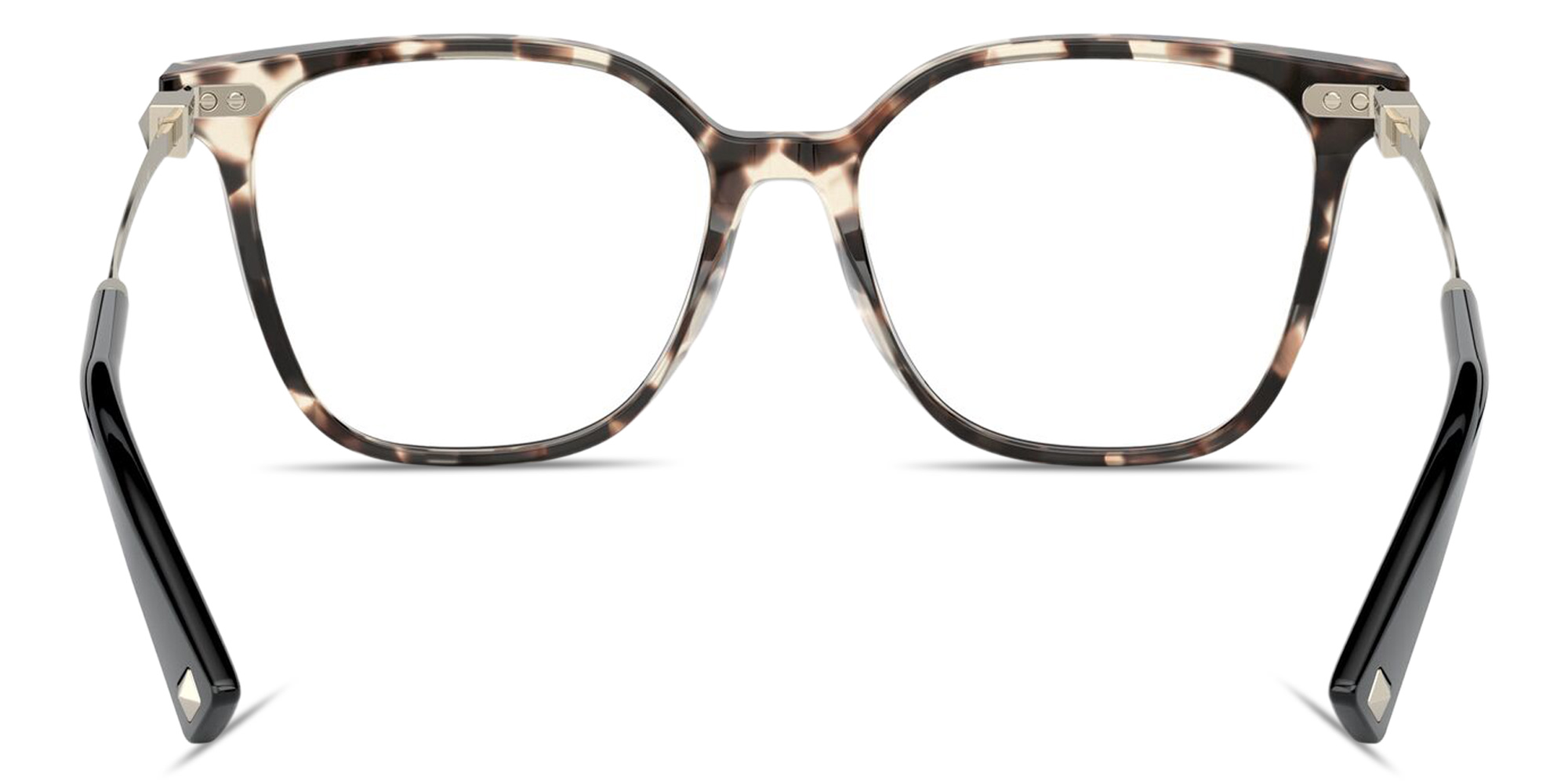 VALENTINO Stud Square Eyeglasses in Brown Havana – Product Photo 4