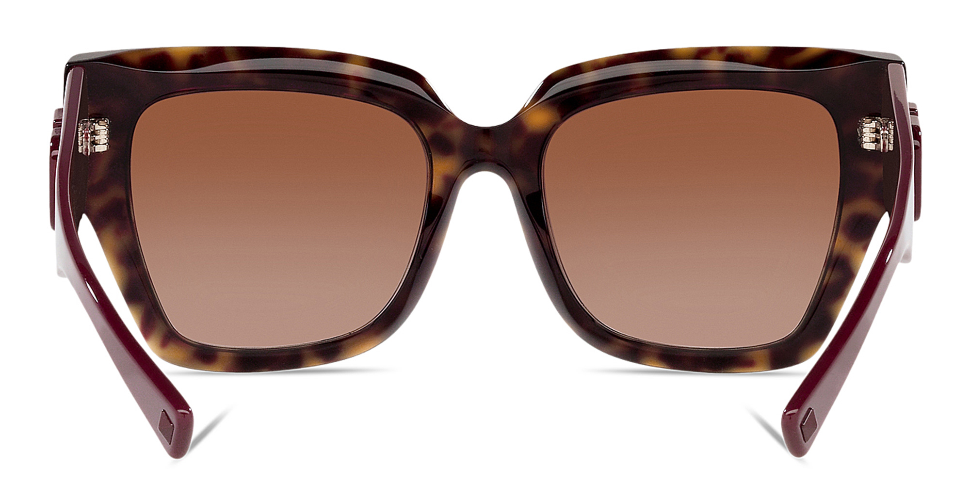 نظارة شمسية بإطار مربع من فالنتينو بلون مموه - صورة المنتج 4