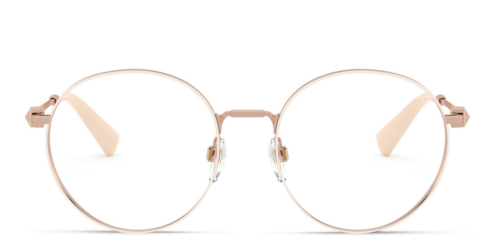 VALENTINO Stud Round Eyeglasses in Gold – Product Photo 1