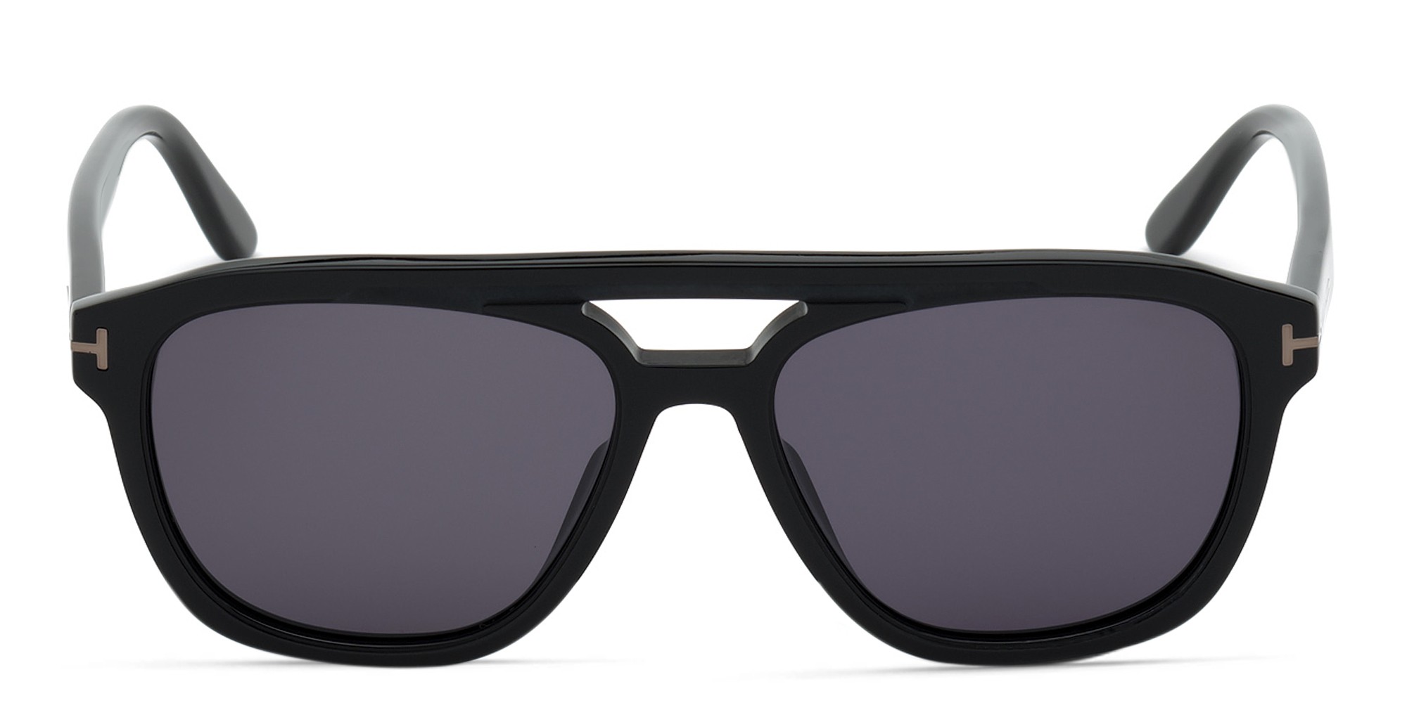 Shop TOM FORD Aviator Sunglasses in Shiny Black online.