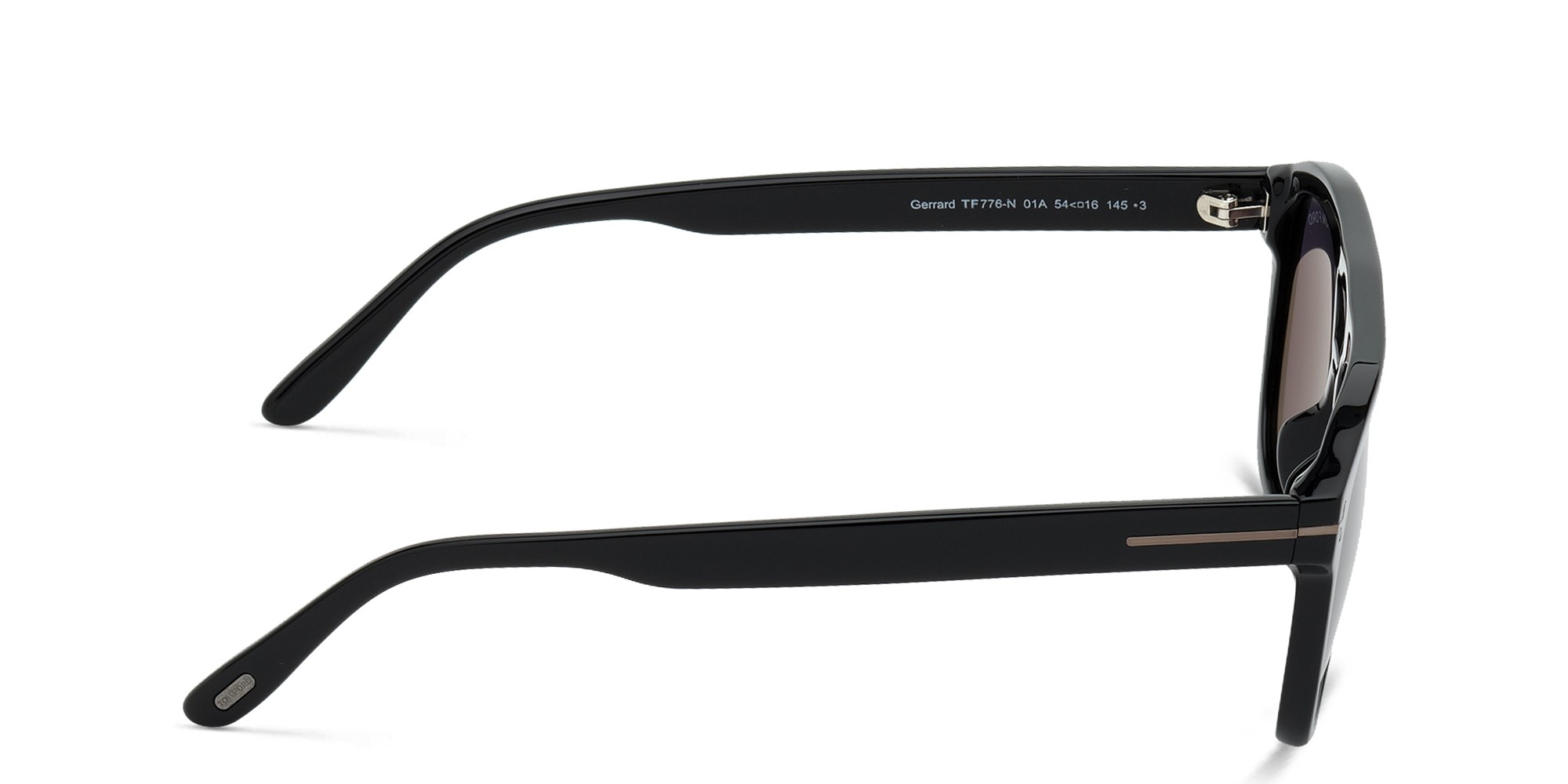 Shop TOM FORD Aviator Sunglasses in Shiny Black online.