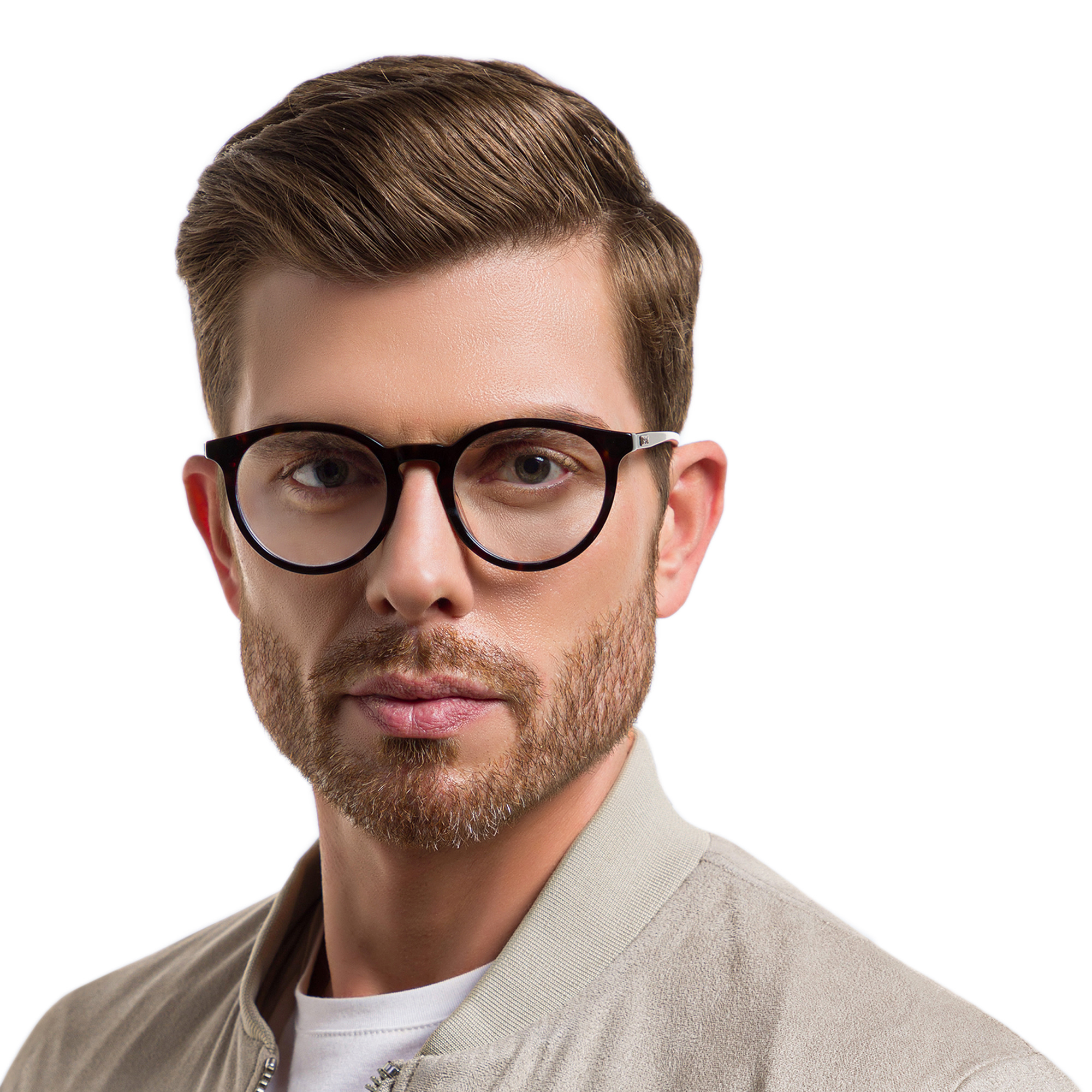 EYE'M Round Eyeglasses in Havana – Product Photo 5