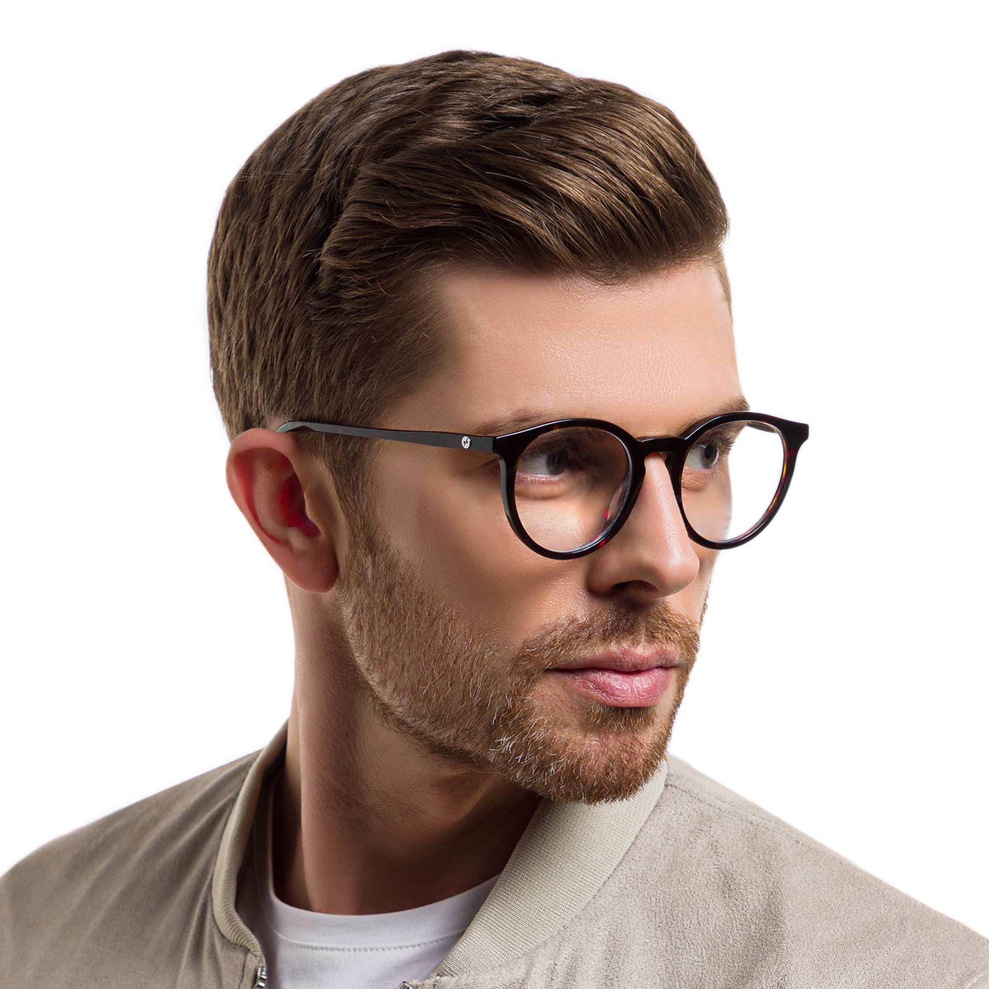 EYE'M Round Eyeglasses in Havana – Product Photo 6