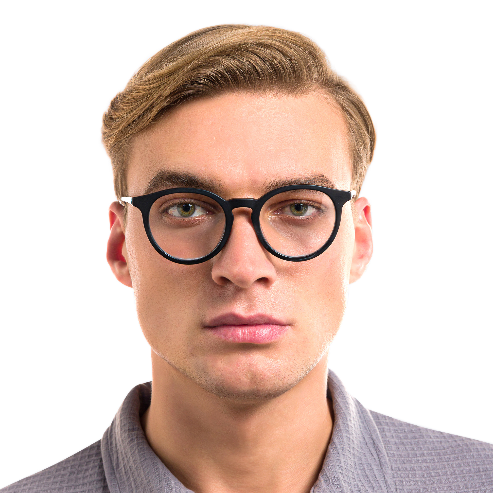 Shop EYE'M Round Eyeglasses in Black online.